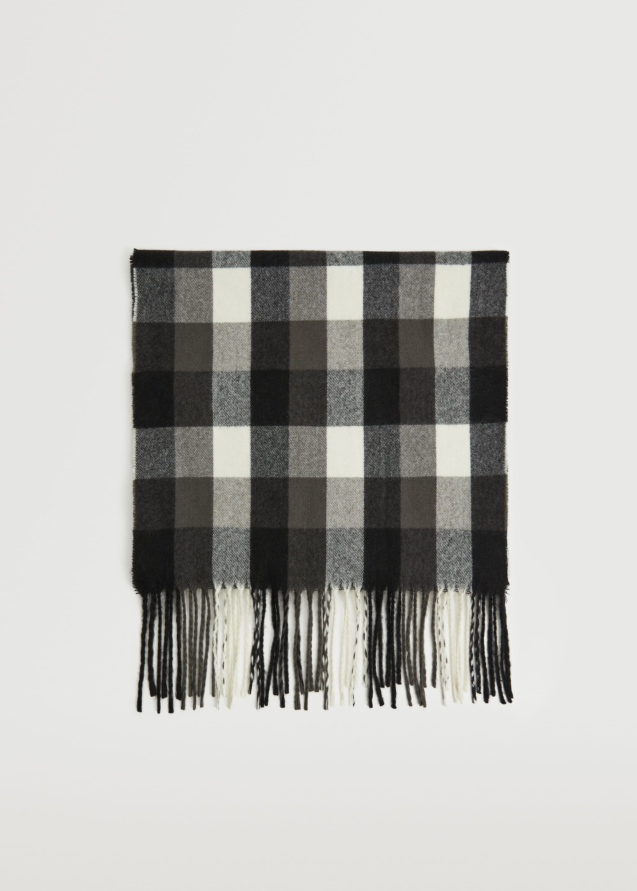 Textured check scarf - Article without model