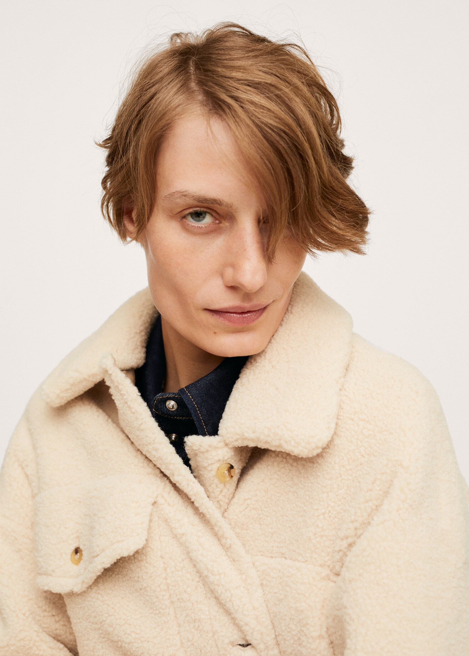 Faux fur pocket jacket - Details of the article 1