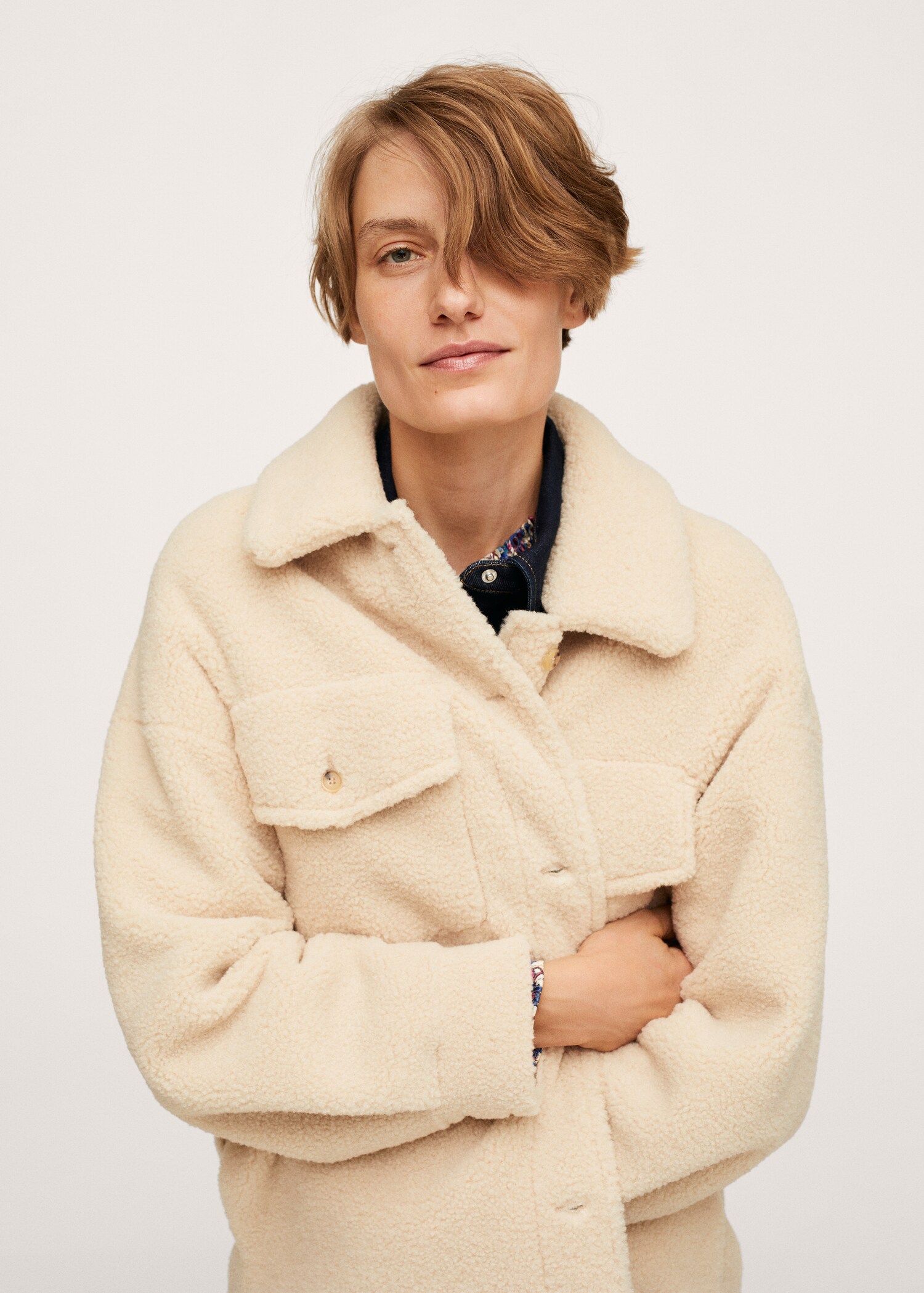 Faux fur pocket jacket - Details of the article 2