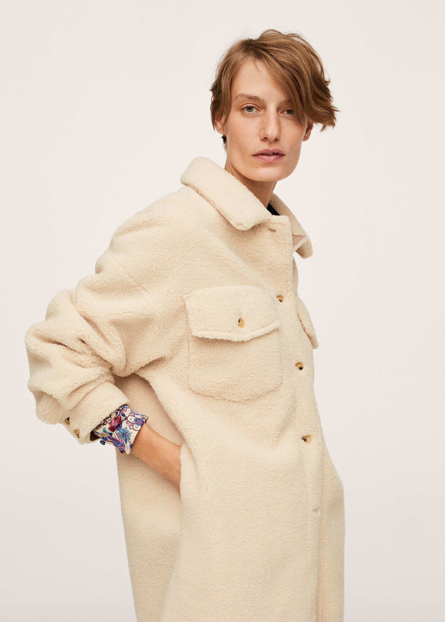 Faux fur pocket jacket - Details of the article 3