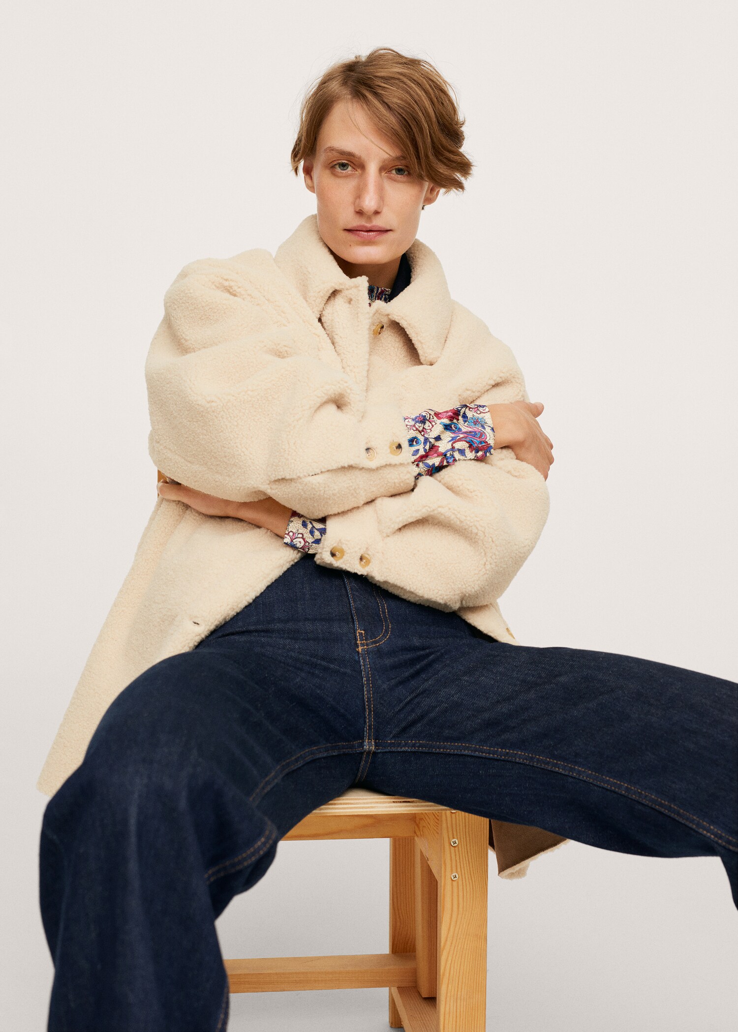 Faux fur pocket jacket - Details of the article 4