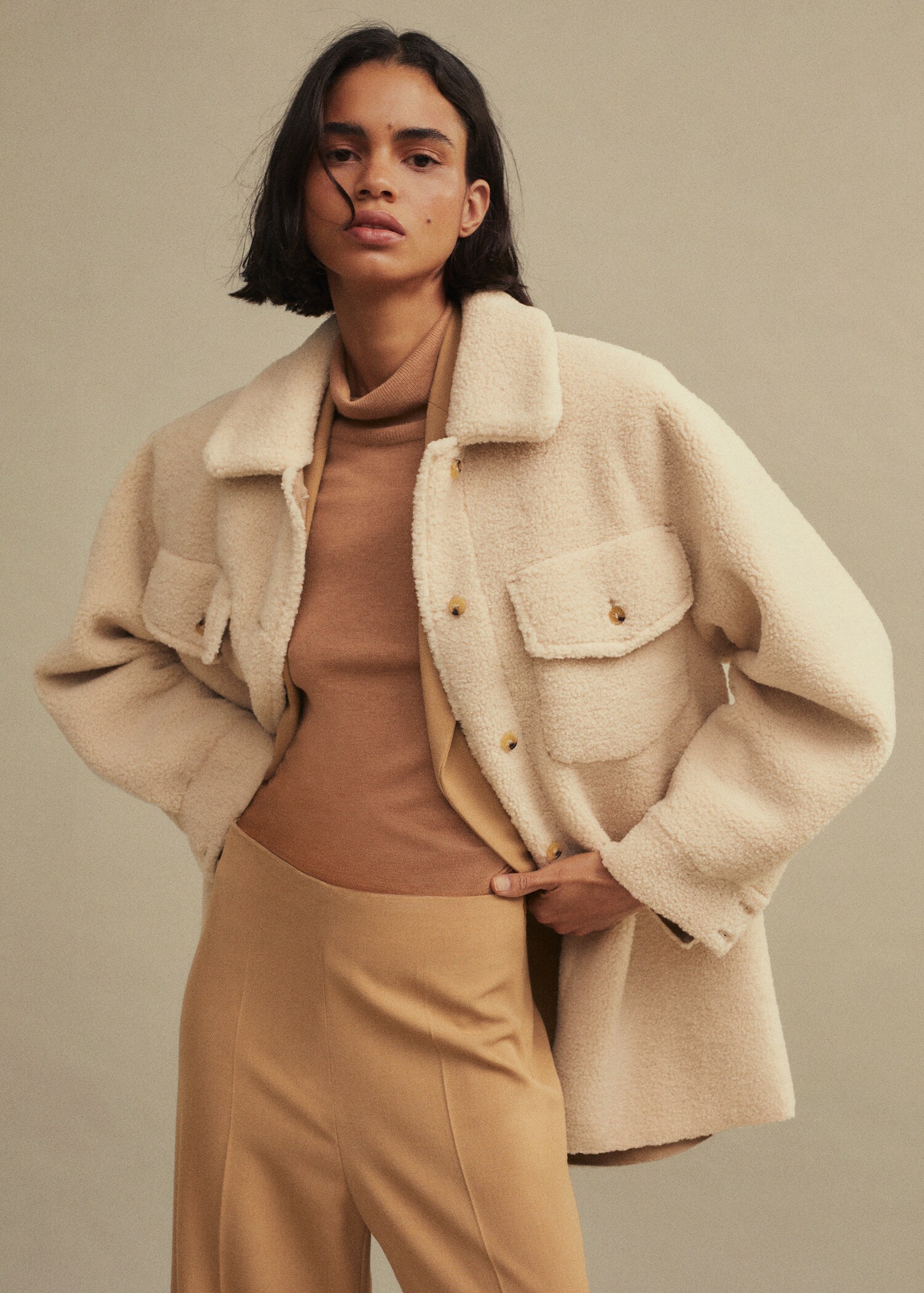 Faux fur pocket jacket - Details of the article 5