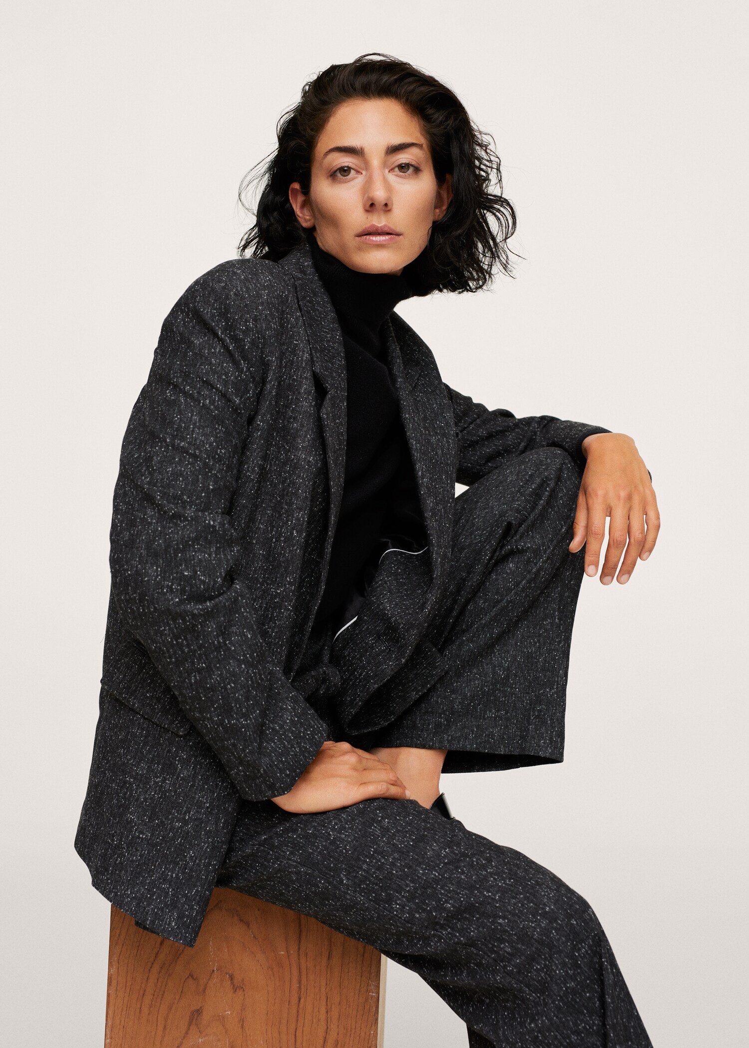 Flecked suit trousers - Details of the article 1