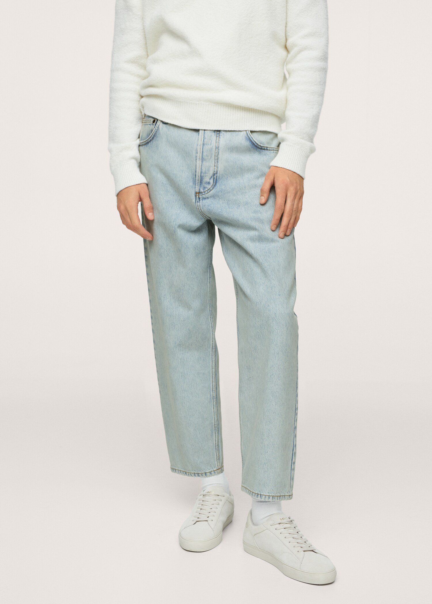 Džíny tapered loose fit cropped  - Náhled ve středové rovině