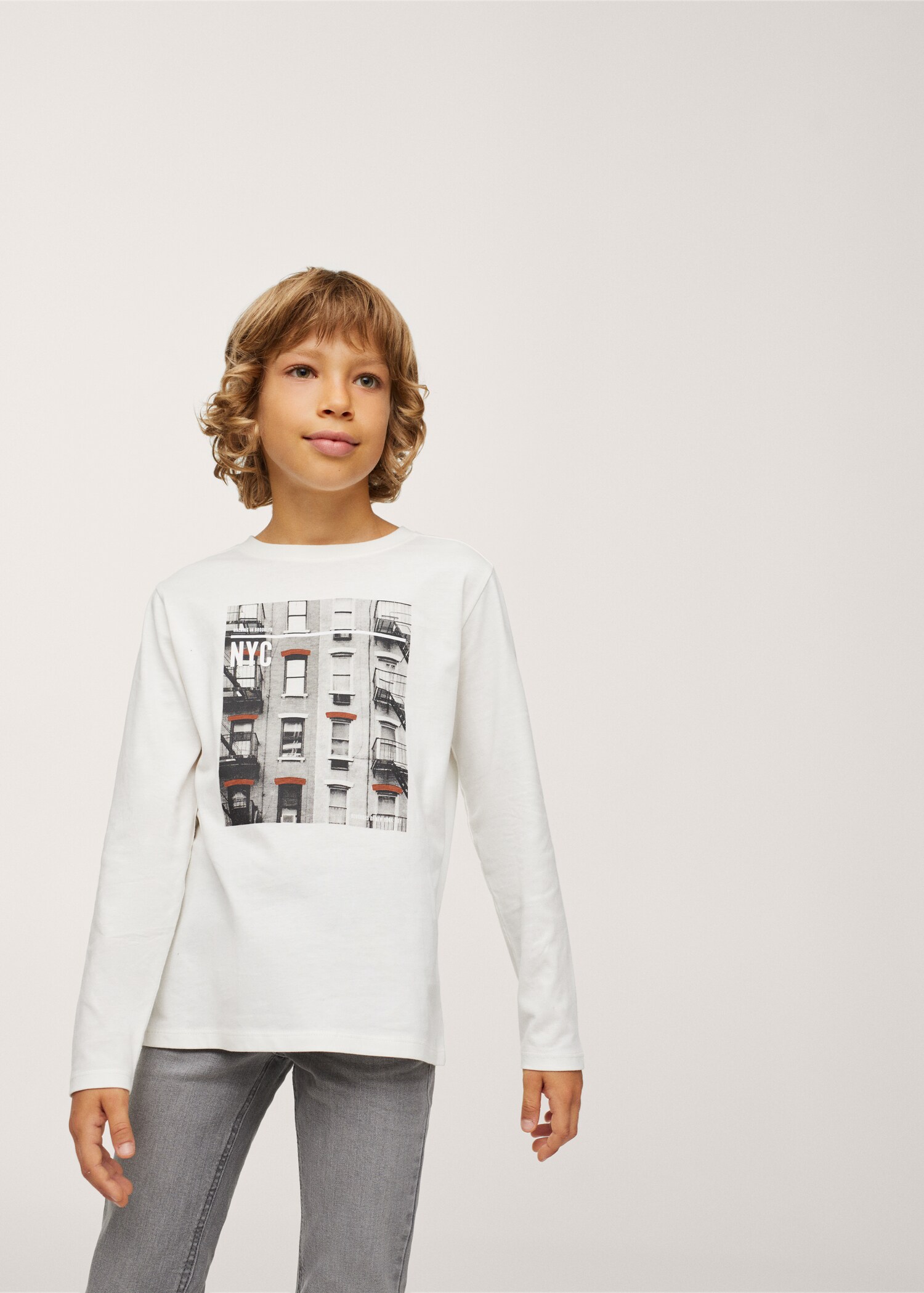 Camiseta estampada algodón - Plano medio