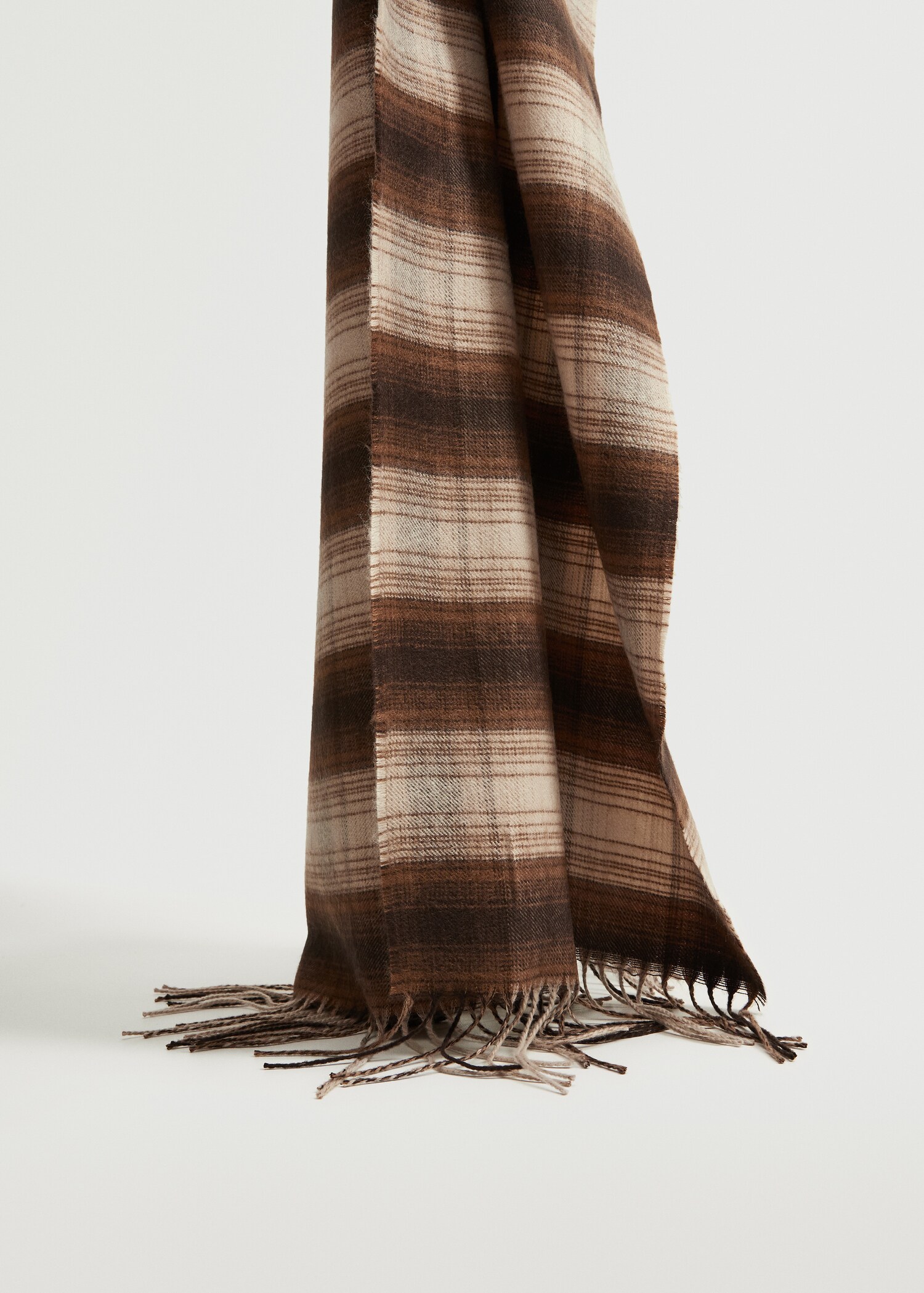 Woollen check scarf - Medium plane