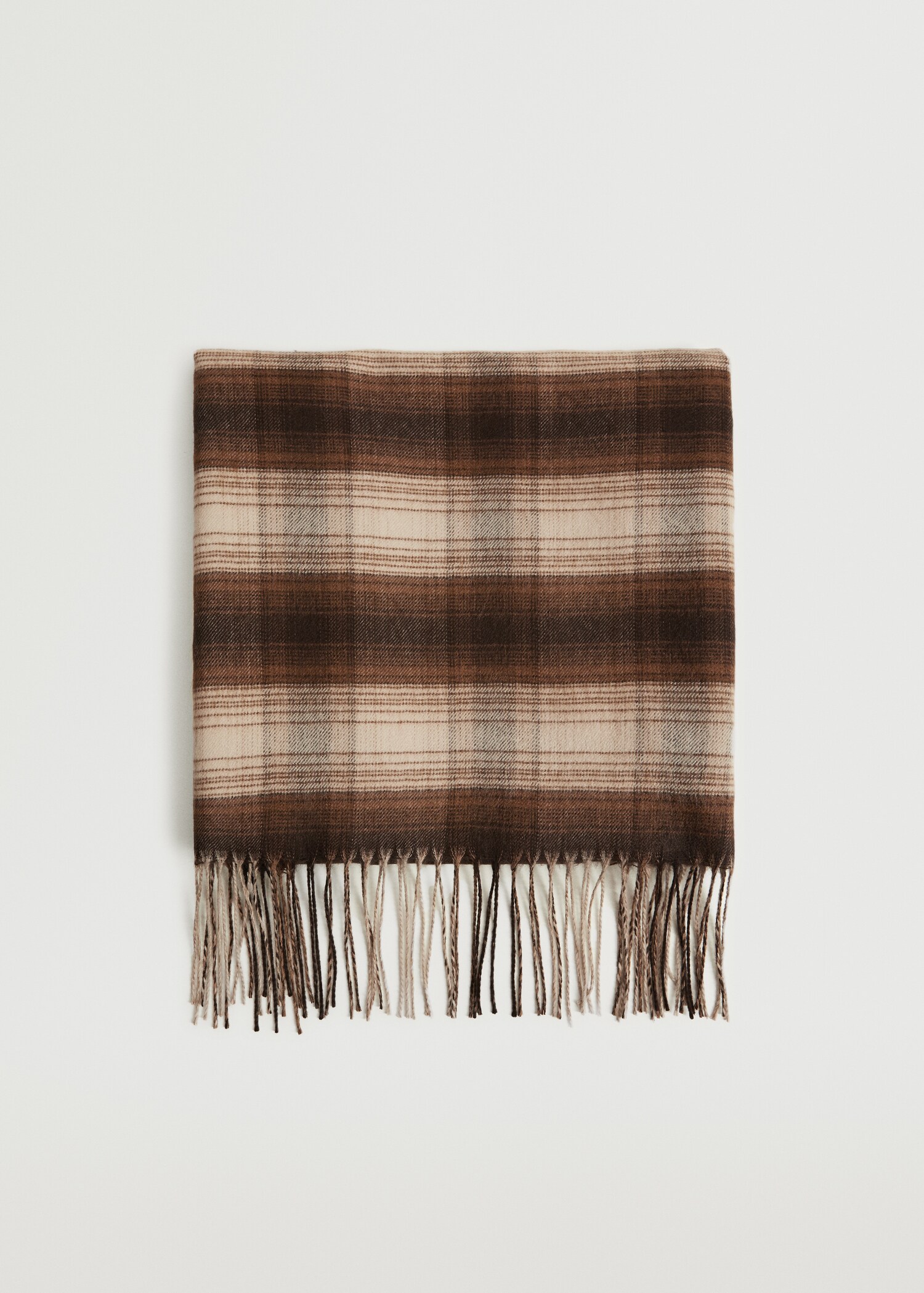 Woollen check scarf - Article without model