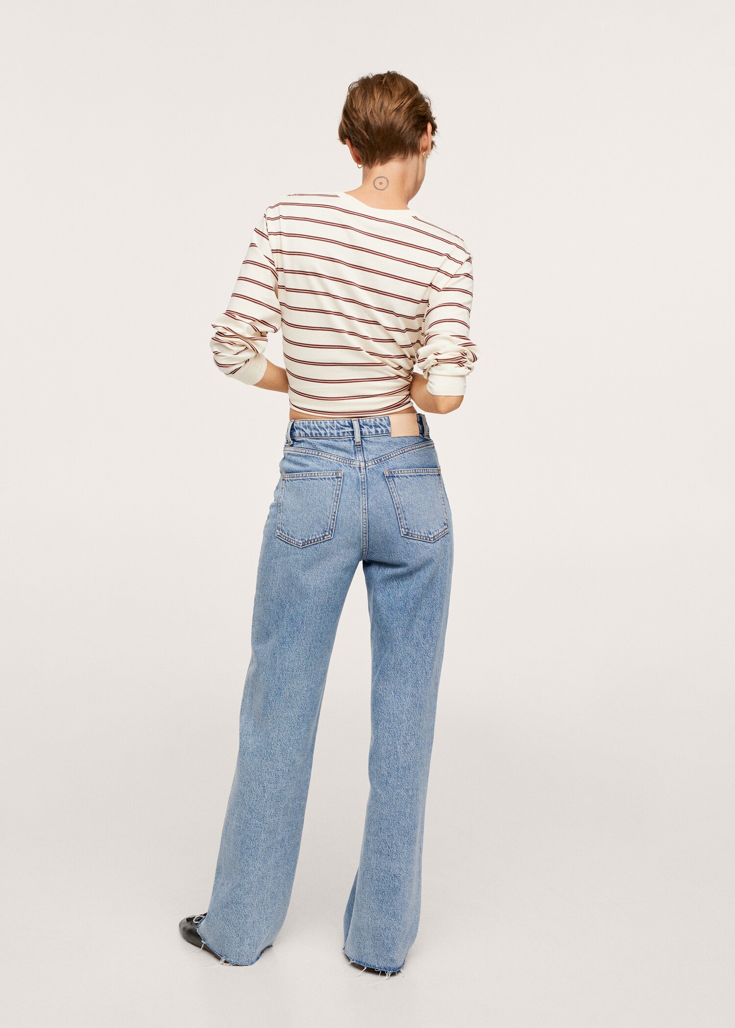 Jeans wideleg tiro alto - Reverso del artículo