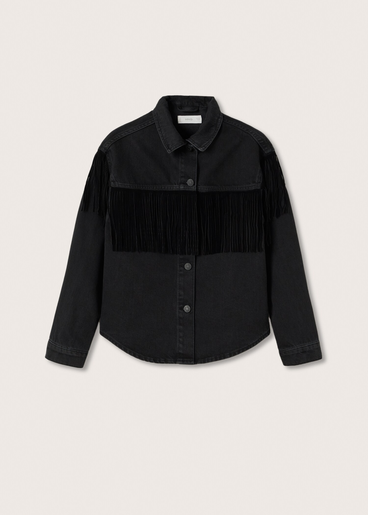 Chaqueta denim oversize flecos  - Artículo sin modelo