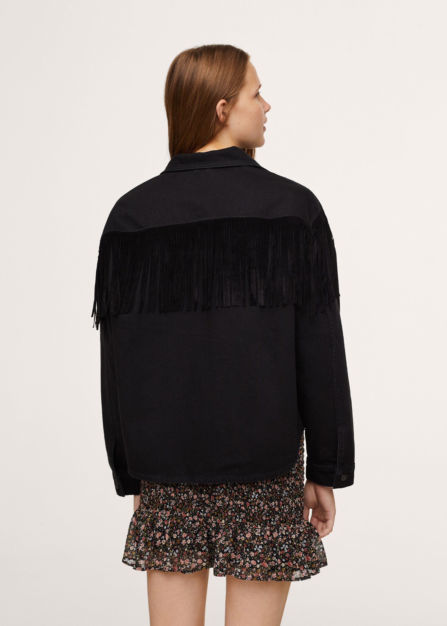 Chaqueta denim oversize flecos  - Detalle del artículo 2
