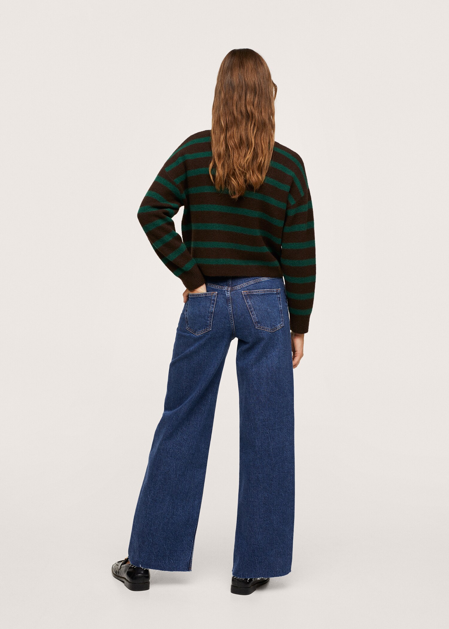 Jeans wideleg tiro alto - Reverso del artículo