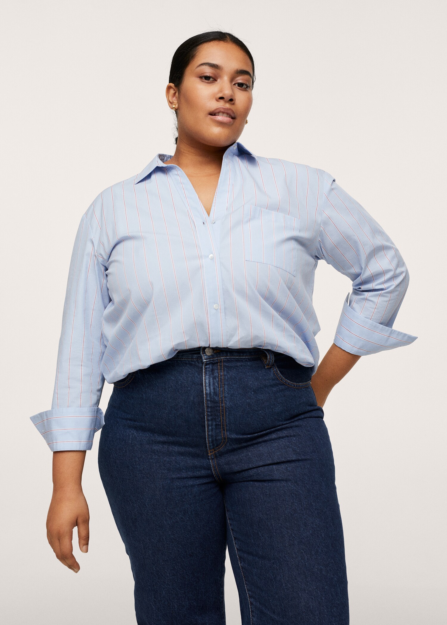 High-waist wideleg jeans - Details of the article 1