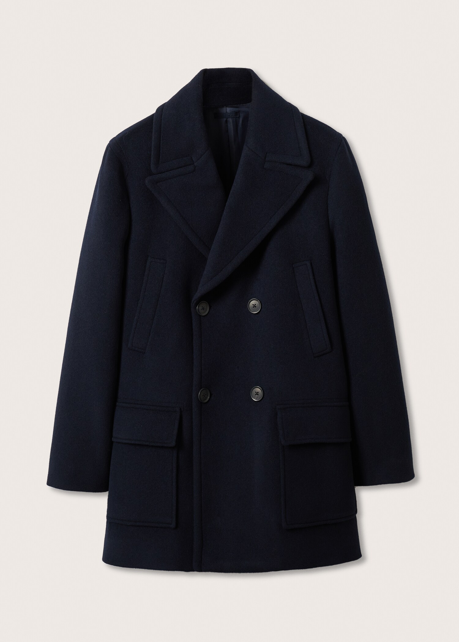 Wool double-breasted coat - Article without model