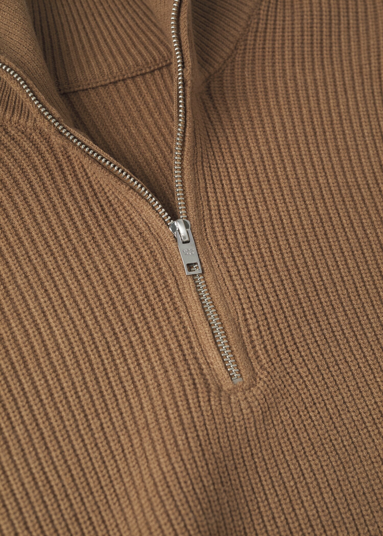 Vlněný svetr s límcem na zip - Detail zboží 8