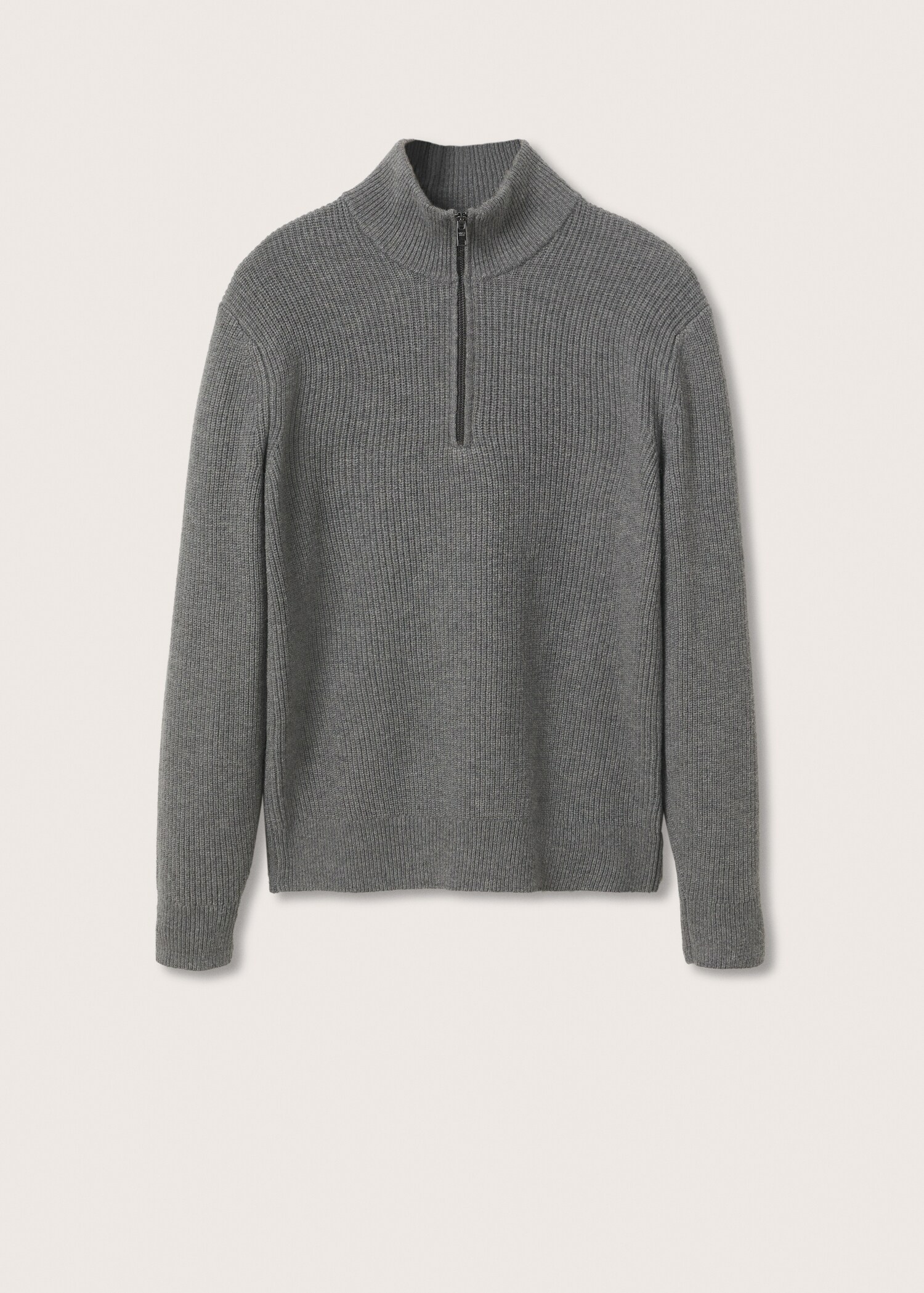 Vlněný svetr s límcem na zip - Zboží bez modelu