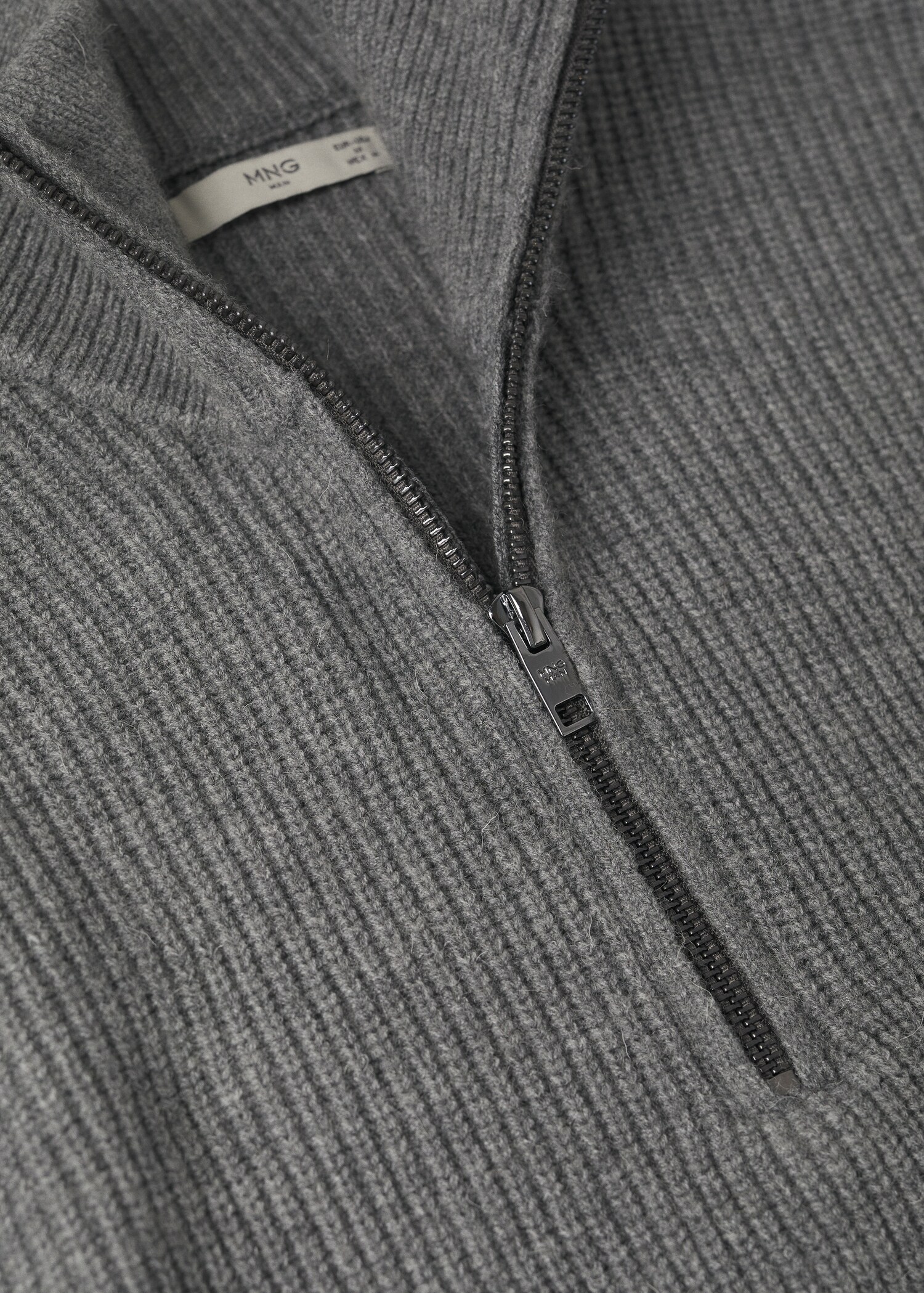 Vlněný svetr s límcem na zip - Detail zboží 8