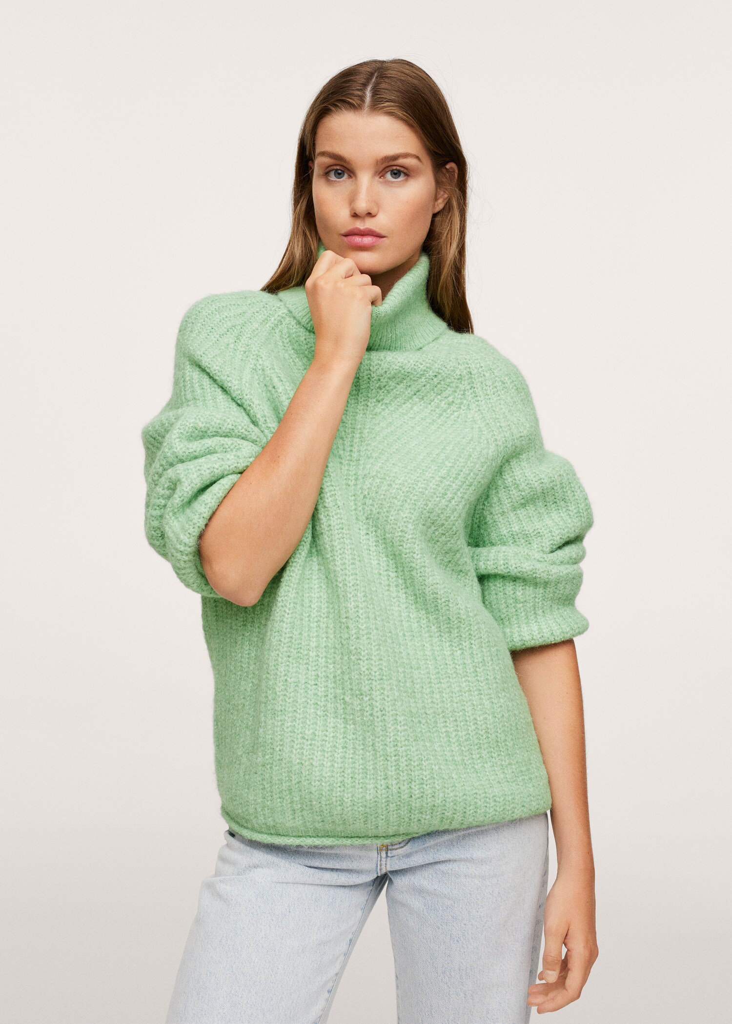Jersey punto cuello vuelto - Plano medio
