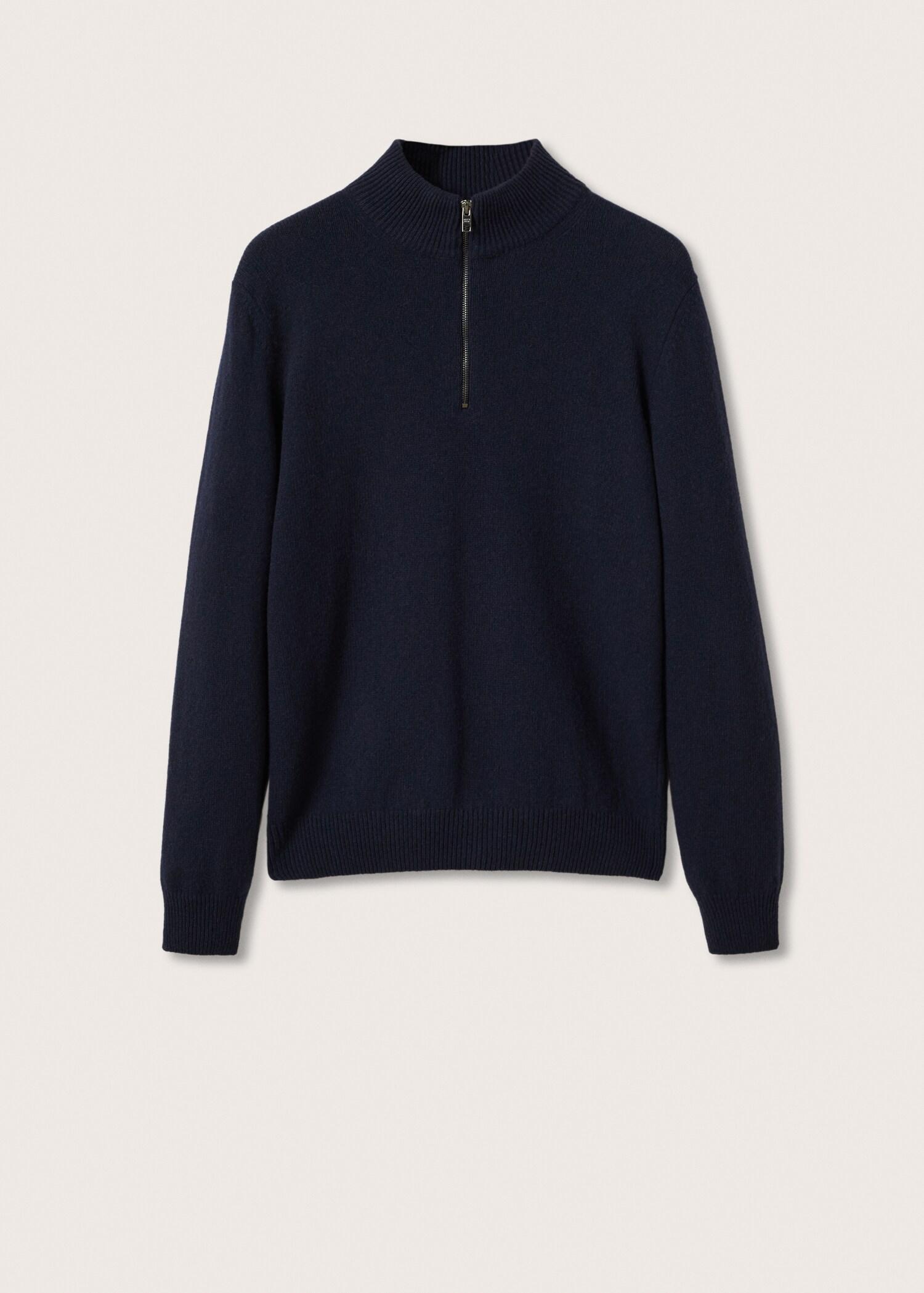 Kašmírový svetr s límcem na zip - Zboží bez modelu