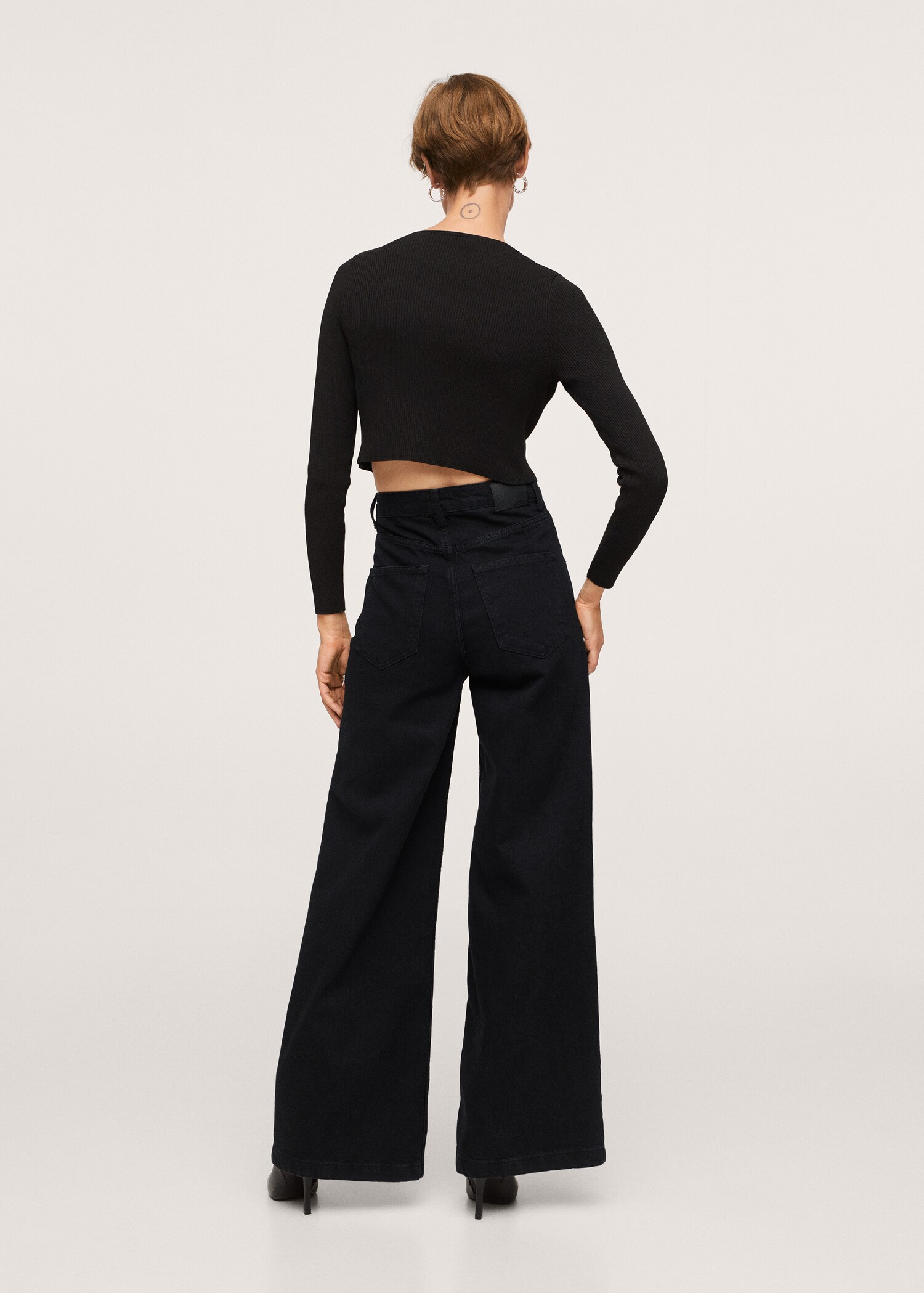 Jeans wideleg tiro alto - Reverso del artículo