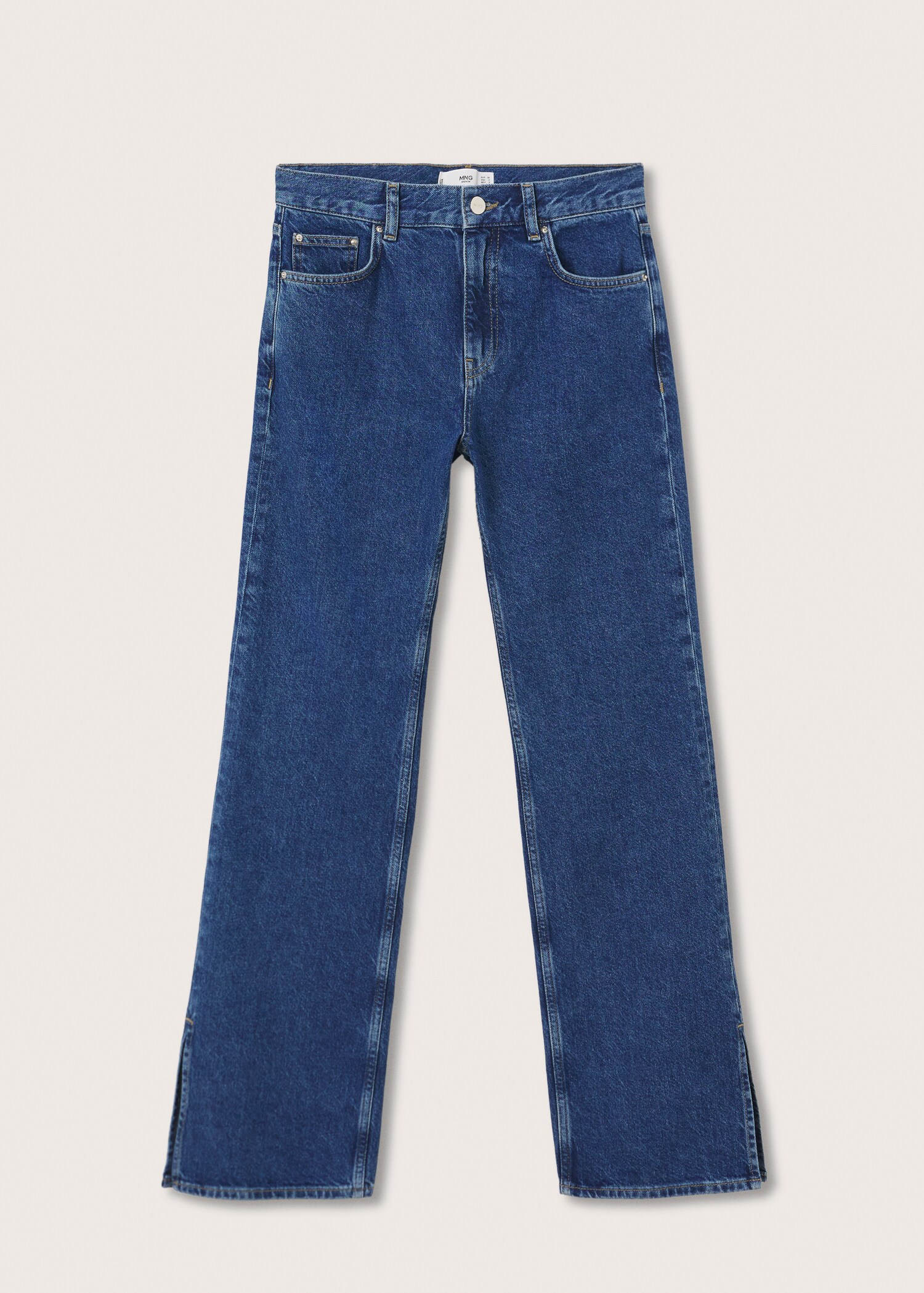 Jeans rectos tiro alto abertura - Artículo sin modelo
