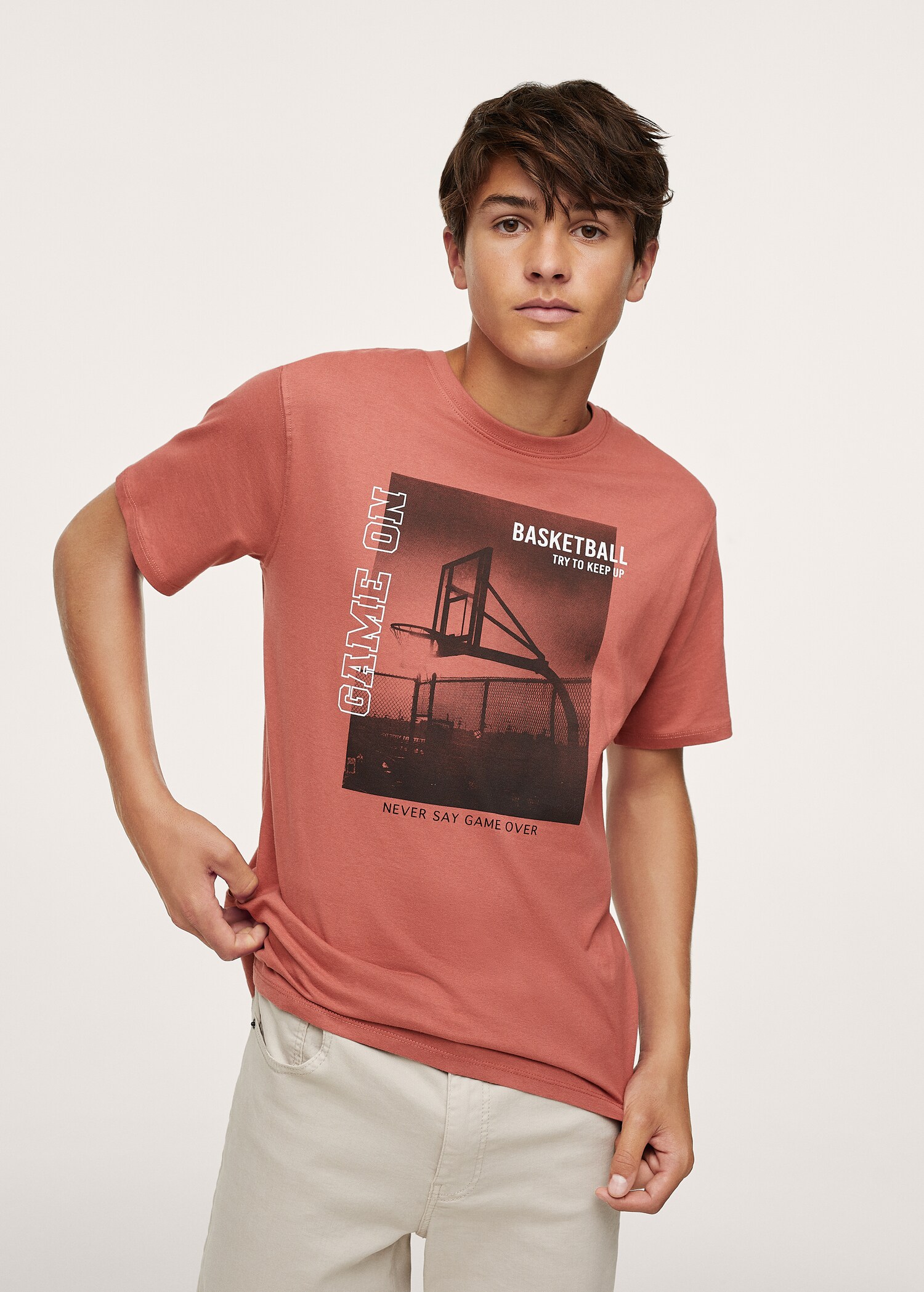 Camiseta estampada algodón - Plano medio