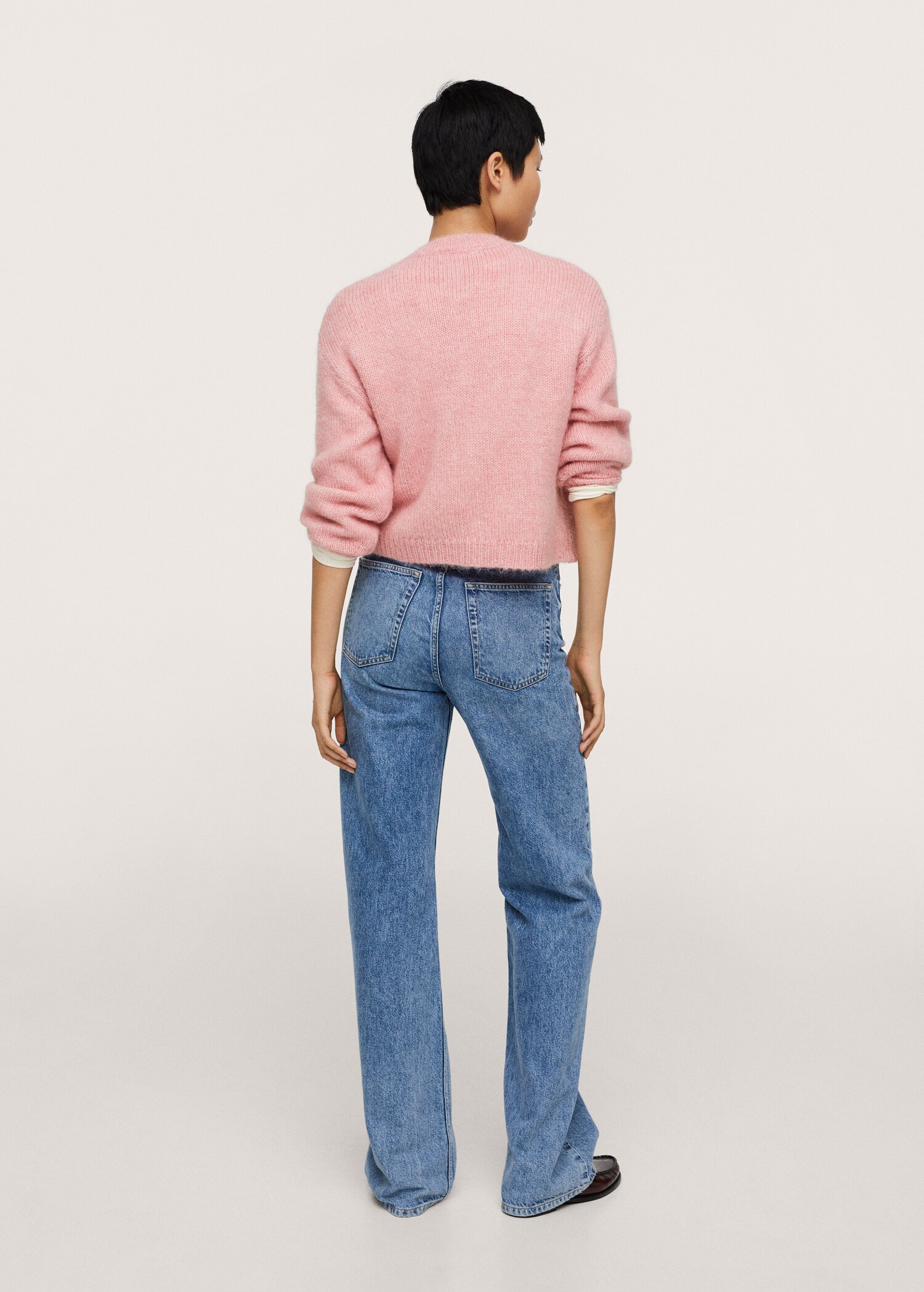 Knitted cropped sweater - Reverse of the article