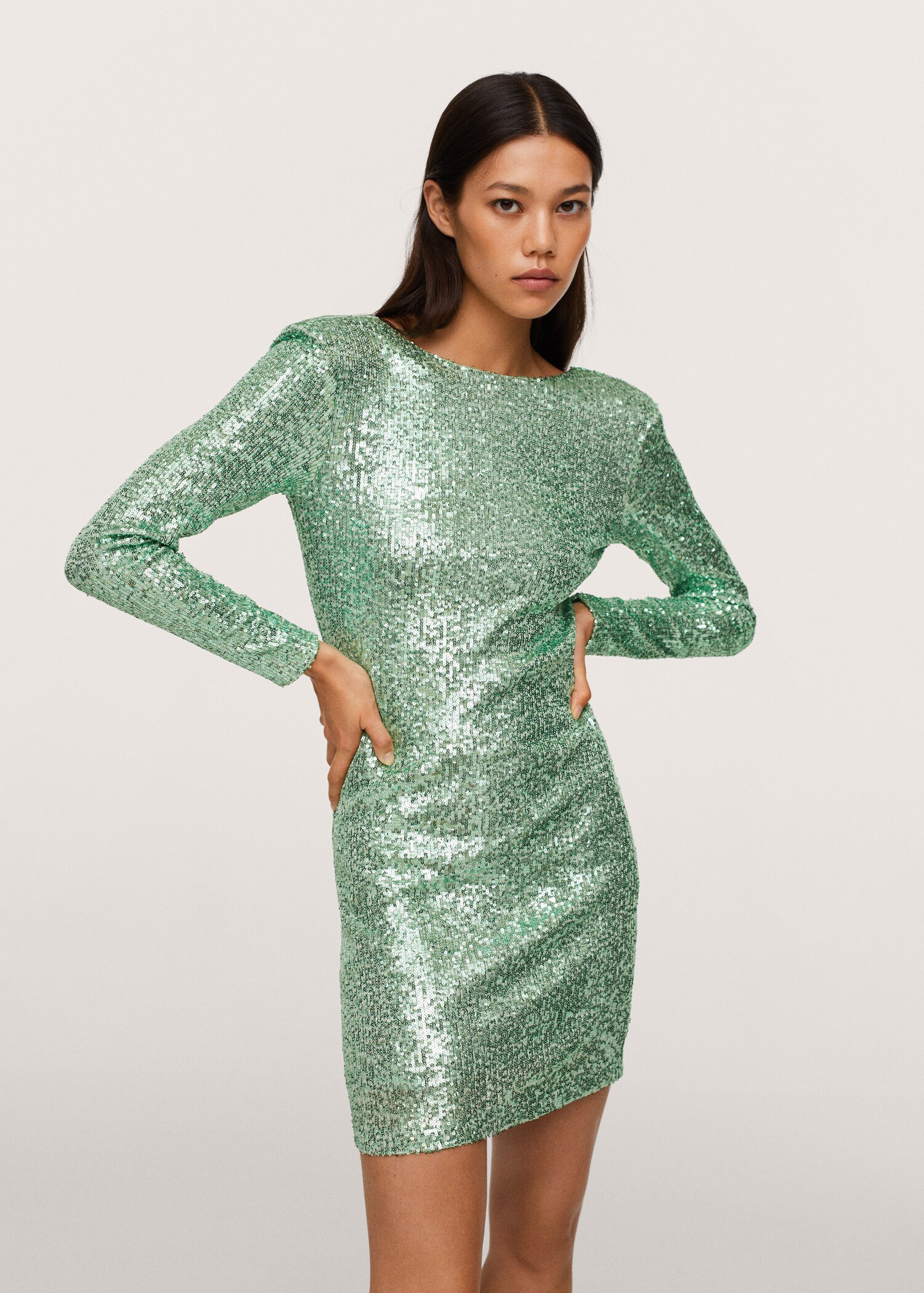 Scoop-back sequin dress - Medium plane