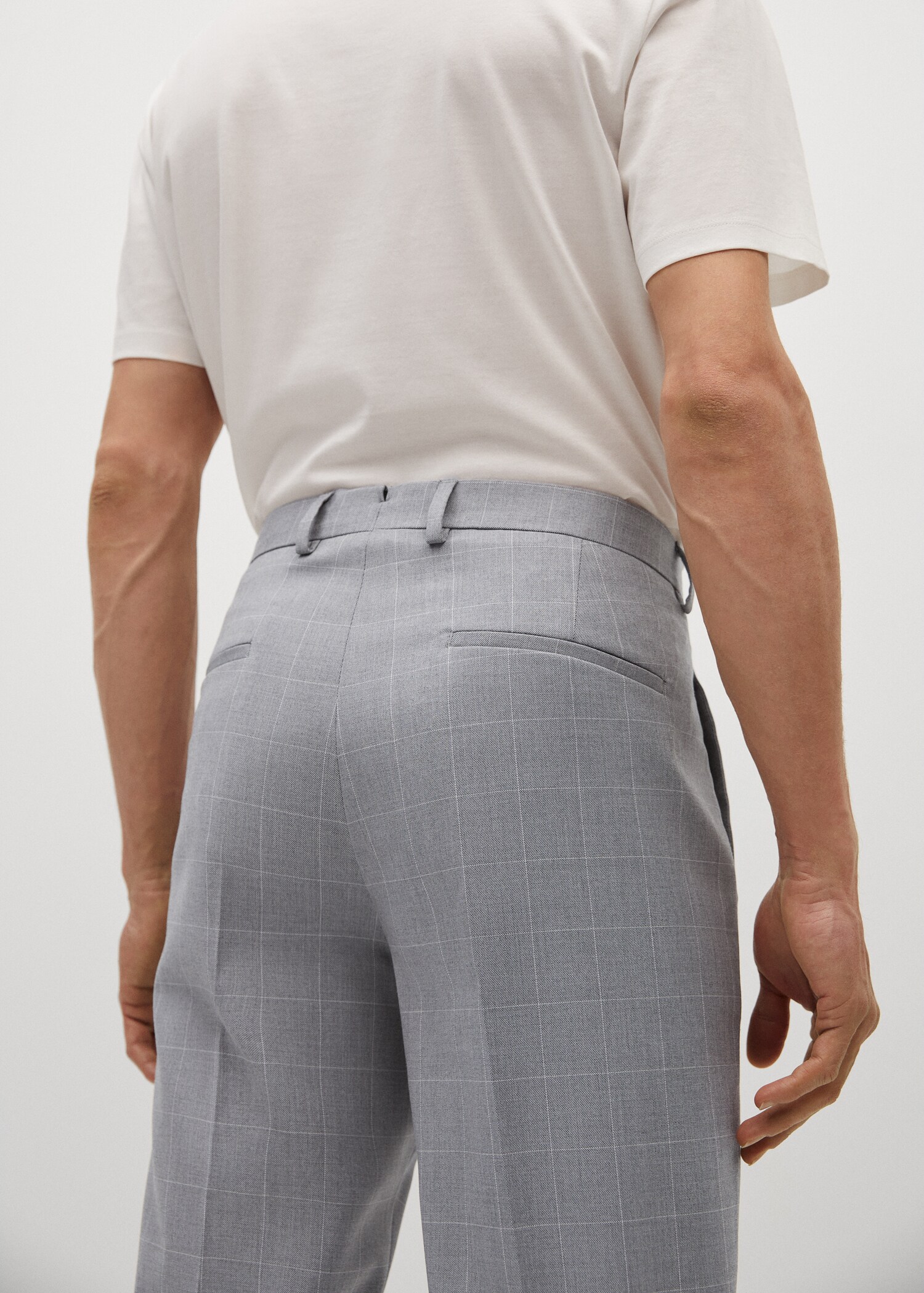 Pantalón traje super slim fit cuadros - Detalle del artículo 2