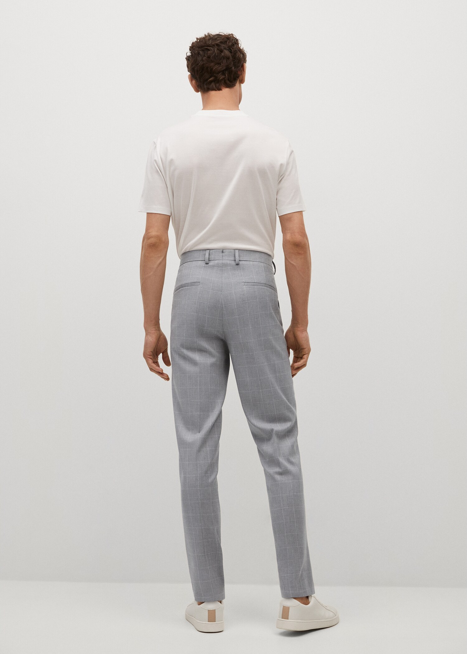 Pantalón traje super slim fit cuadros - Reverso del artículo