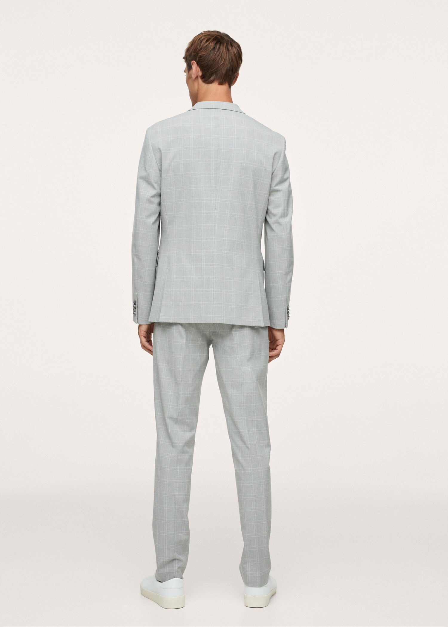 Super slim-fit Tailored check jacket - Reverse of the article