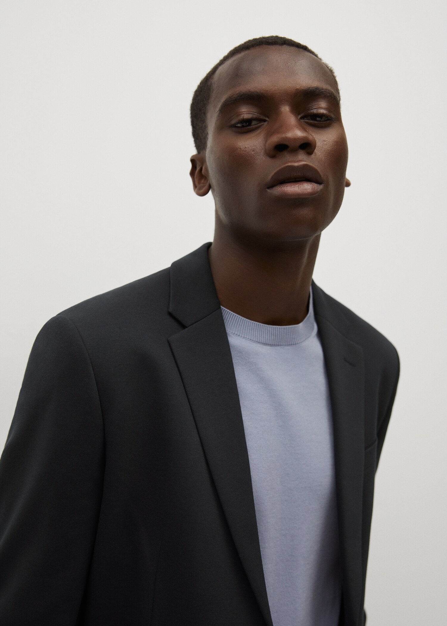 Slim-fit cotton suit jacket - Details of the article 2