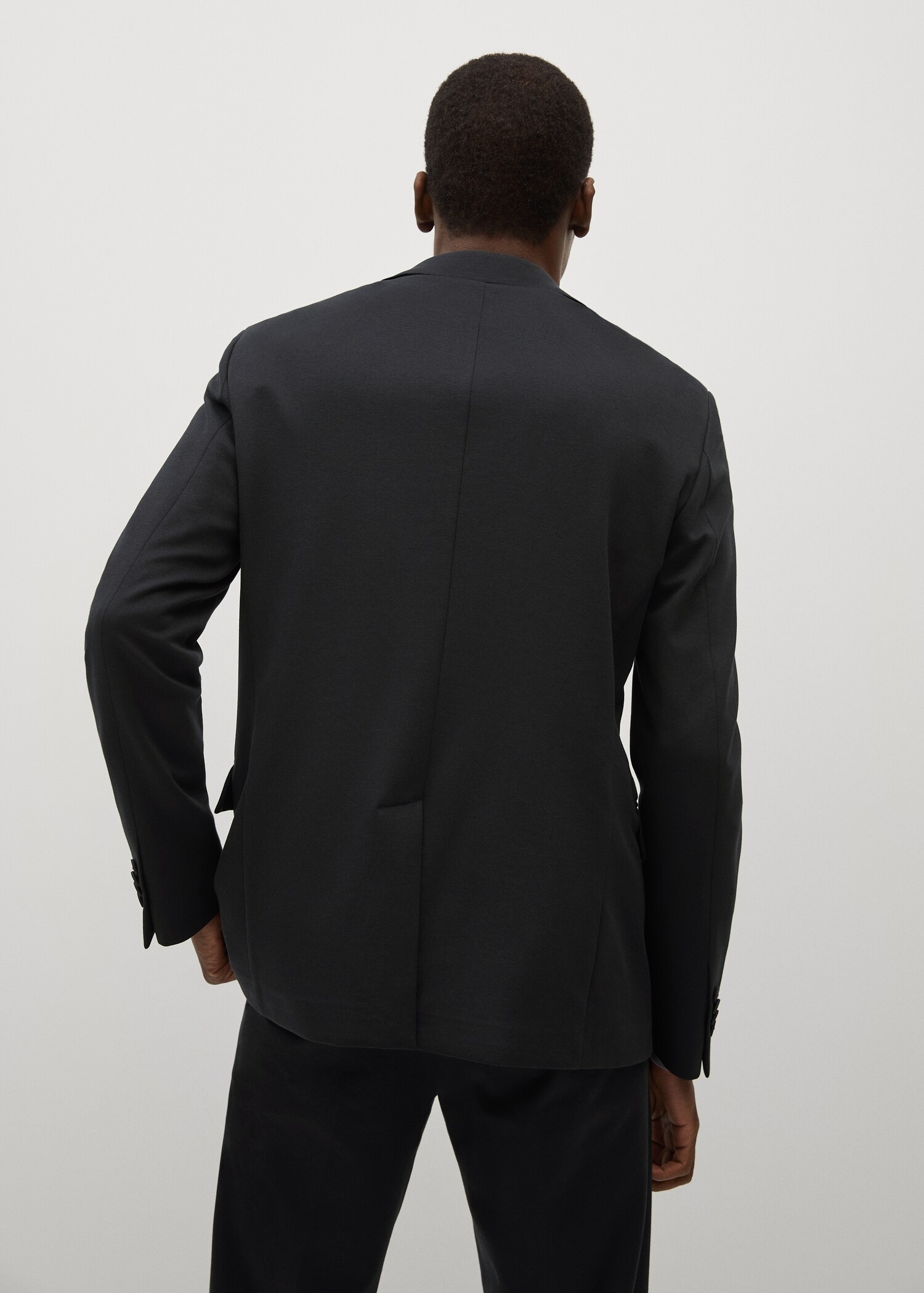 Slim-fit cotton suit jacket - Reverse of the article