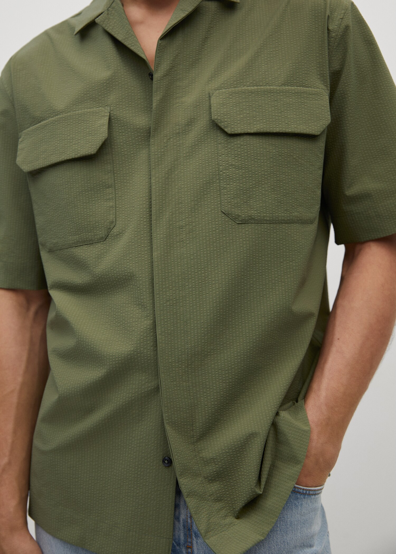 Košile regular fit seersucker - Detail zboží 1