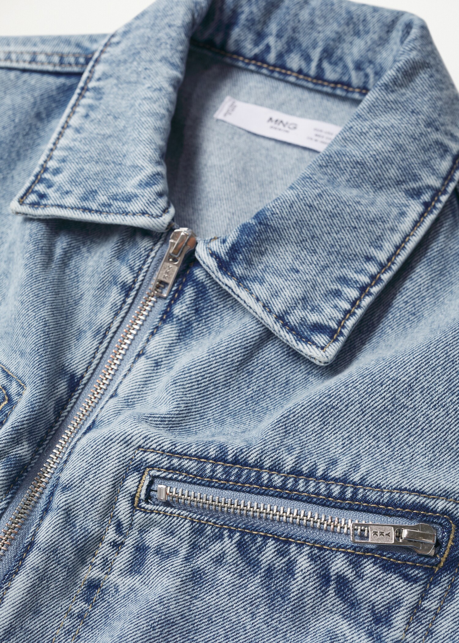 Zip denim jumpsuit - Details of the article 8