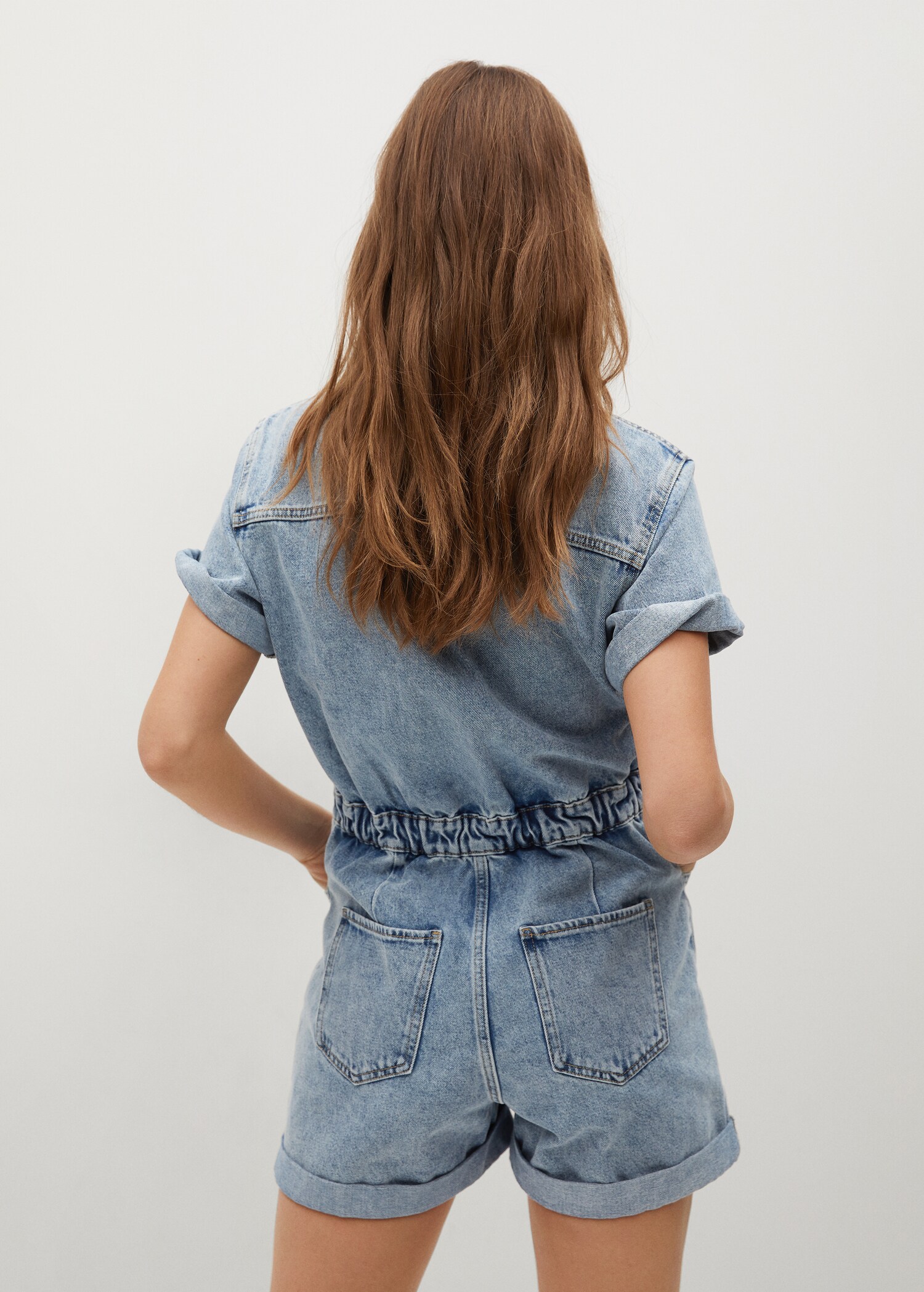 Zip denim jumpsuit - Reverse of the article