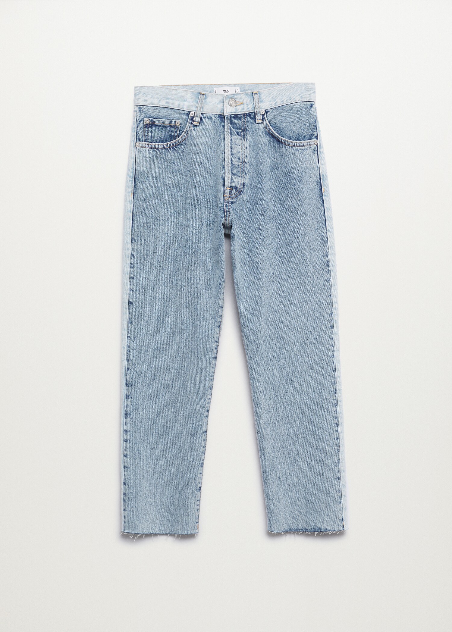 Jeans rectos tiro alto contraste - Artículo sin modelo