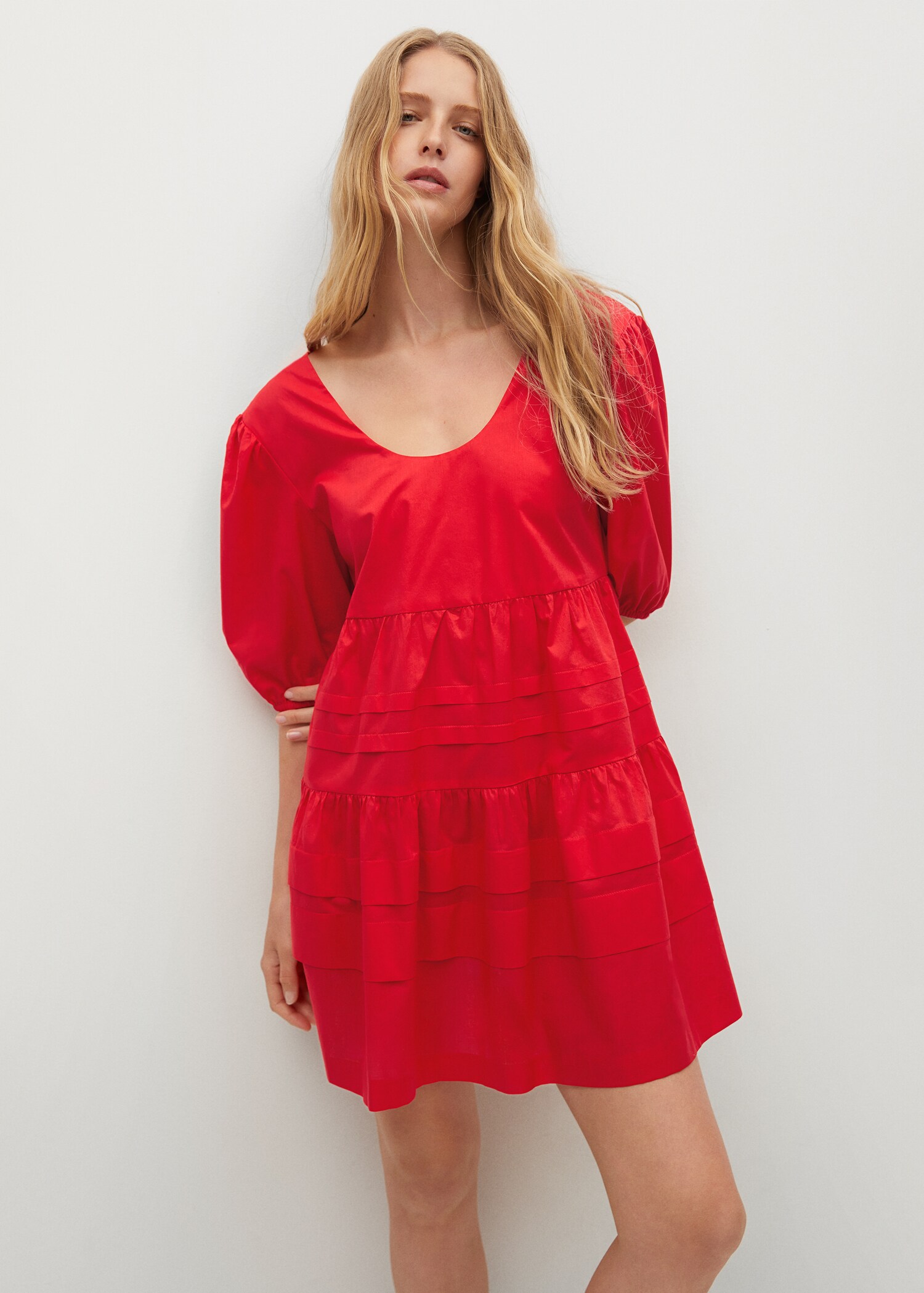 Vestido algodón volantes - Plano medio