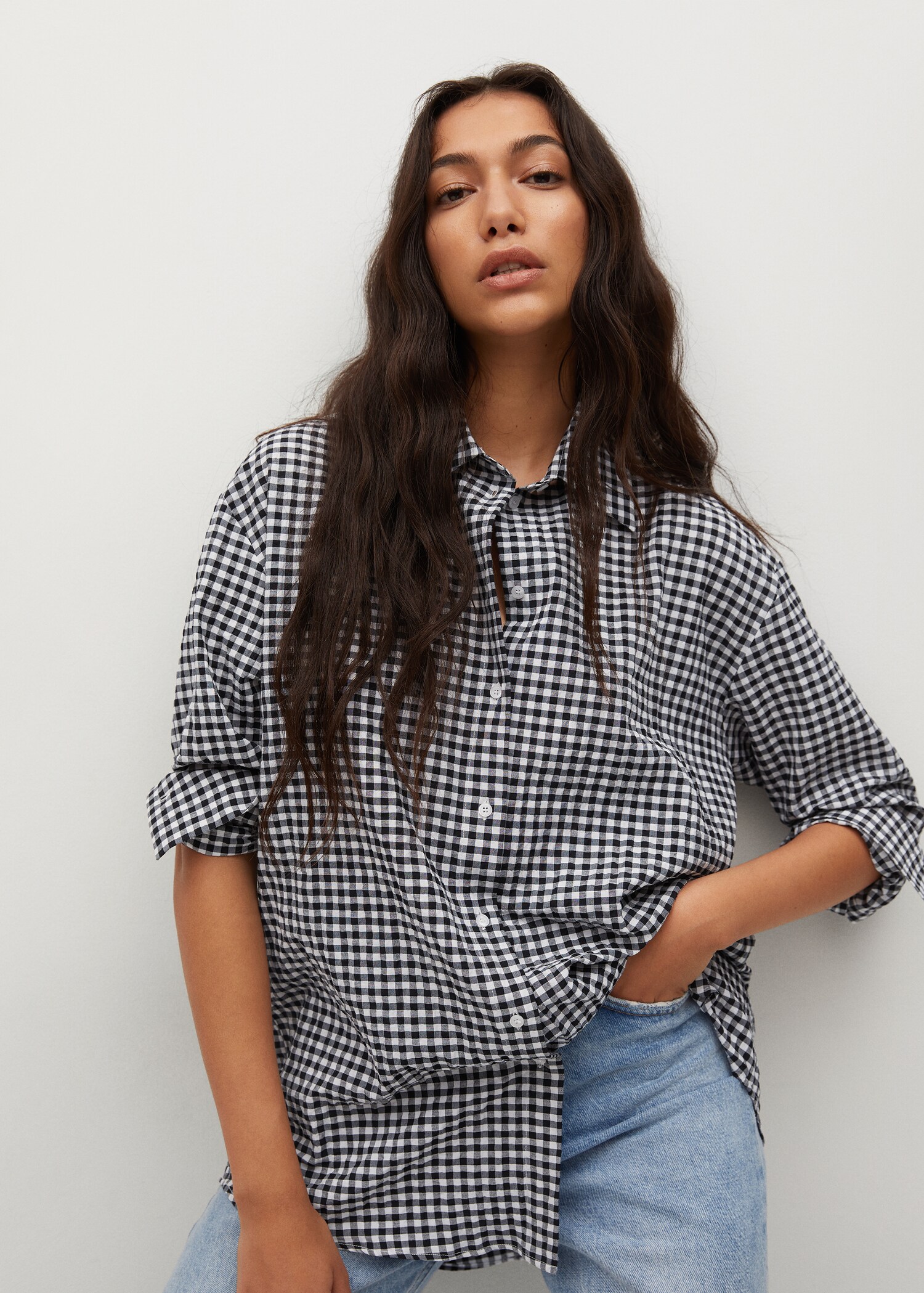 Camisa algodón oversize - Plano medio