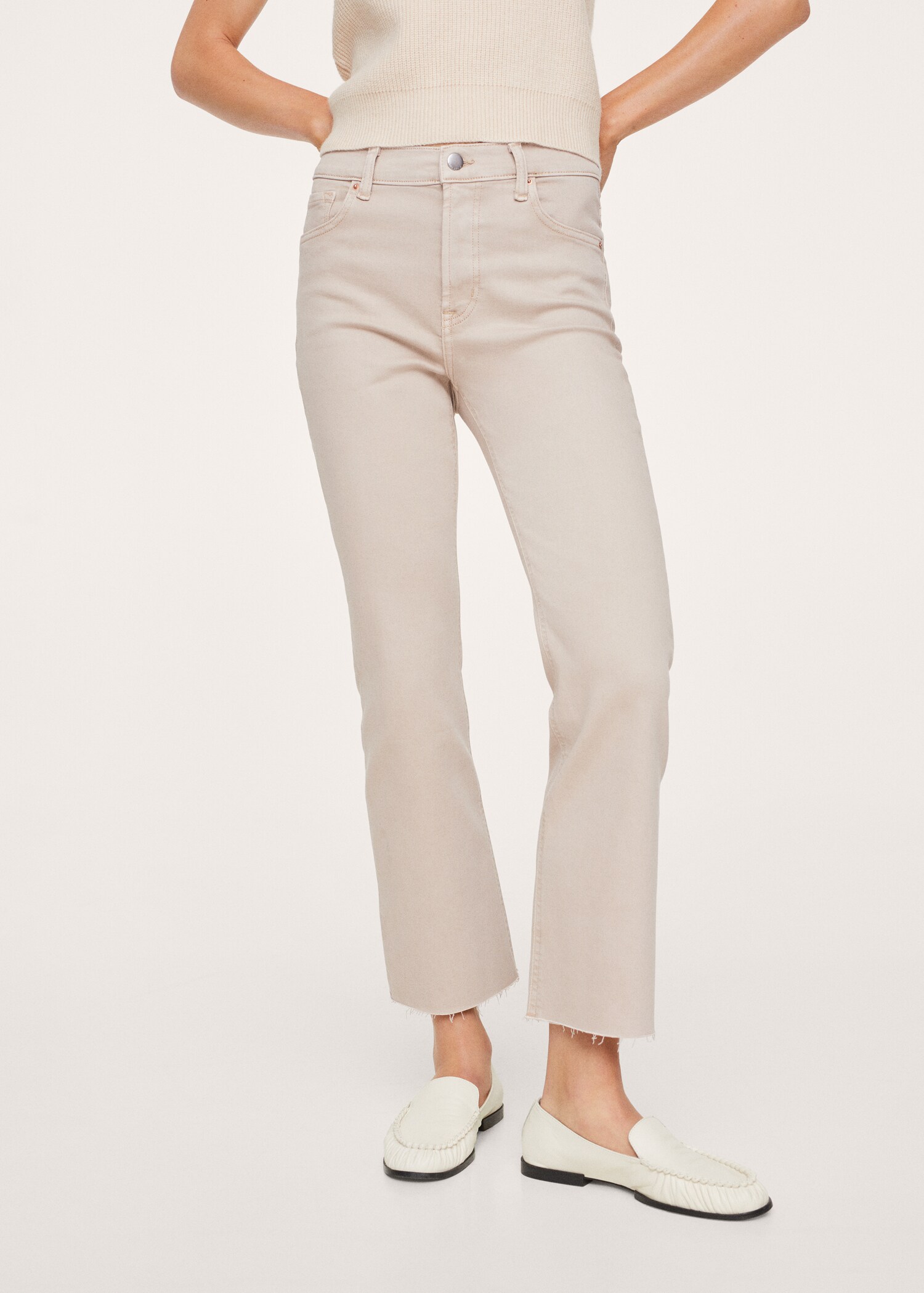 Jeans bootcut tiro alto - Plano medio