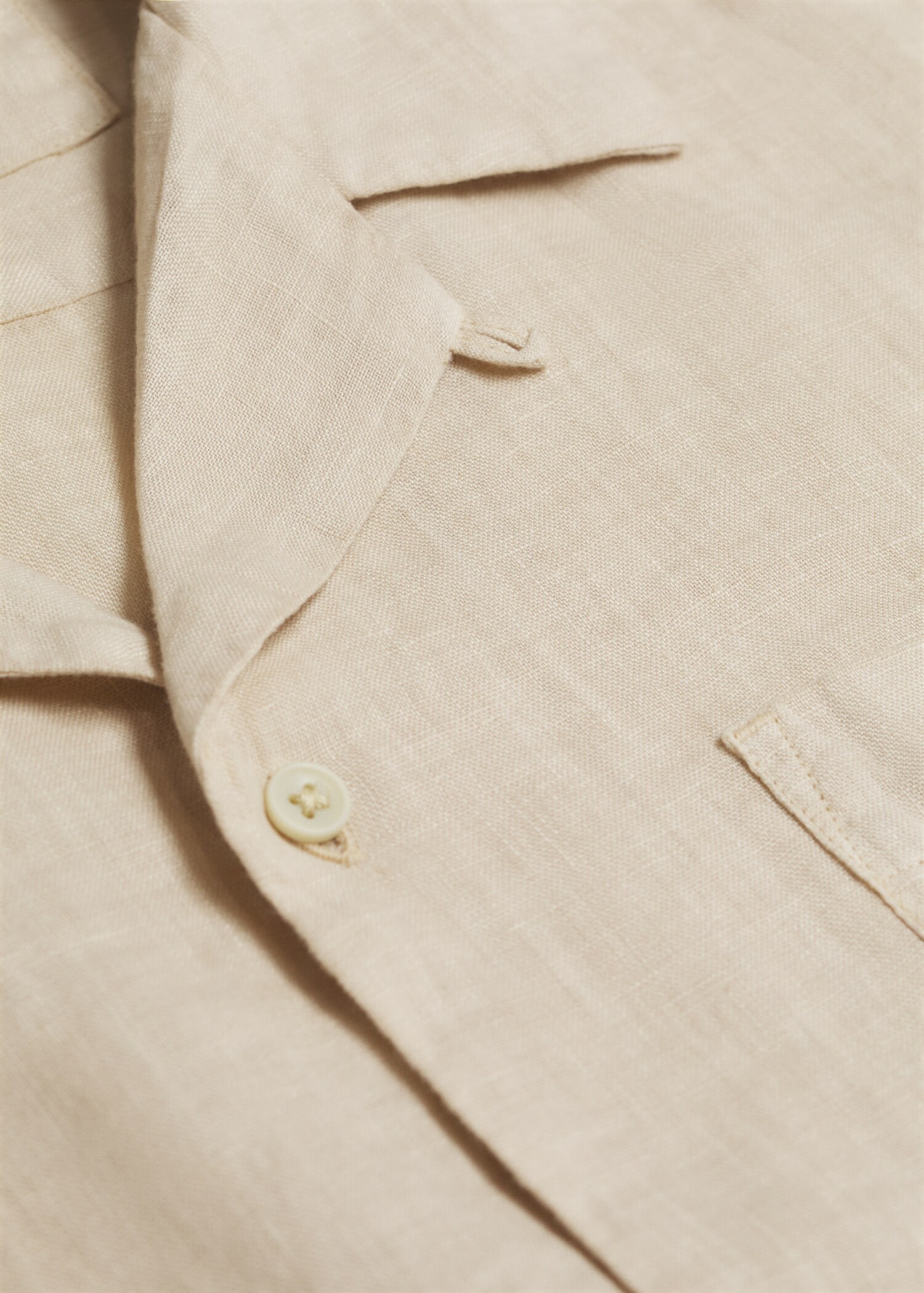 Regular-fit linen bowling shirt - Details of the article 7
