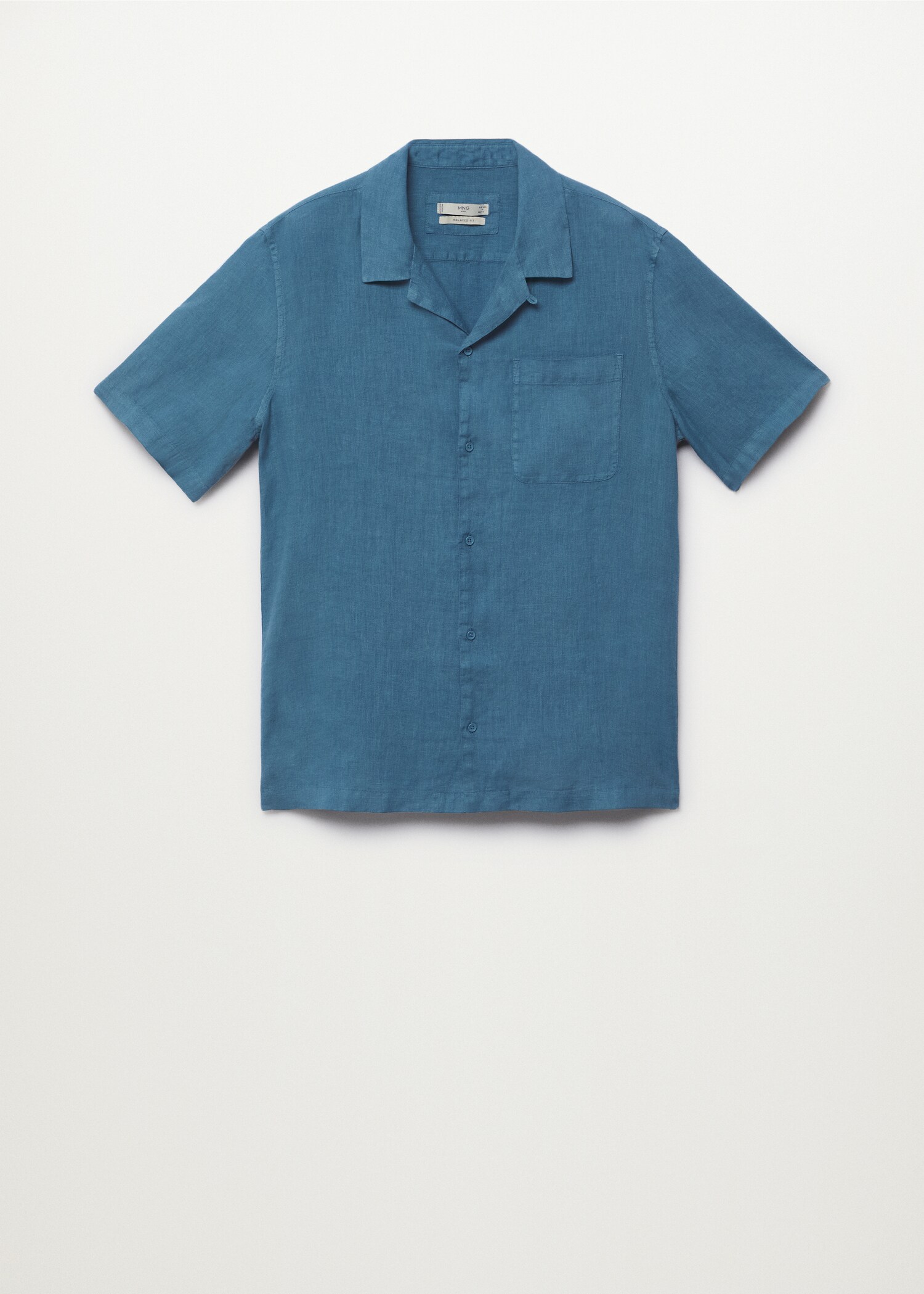 Regular-fit linen bowling shirt - Article without model