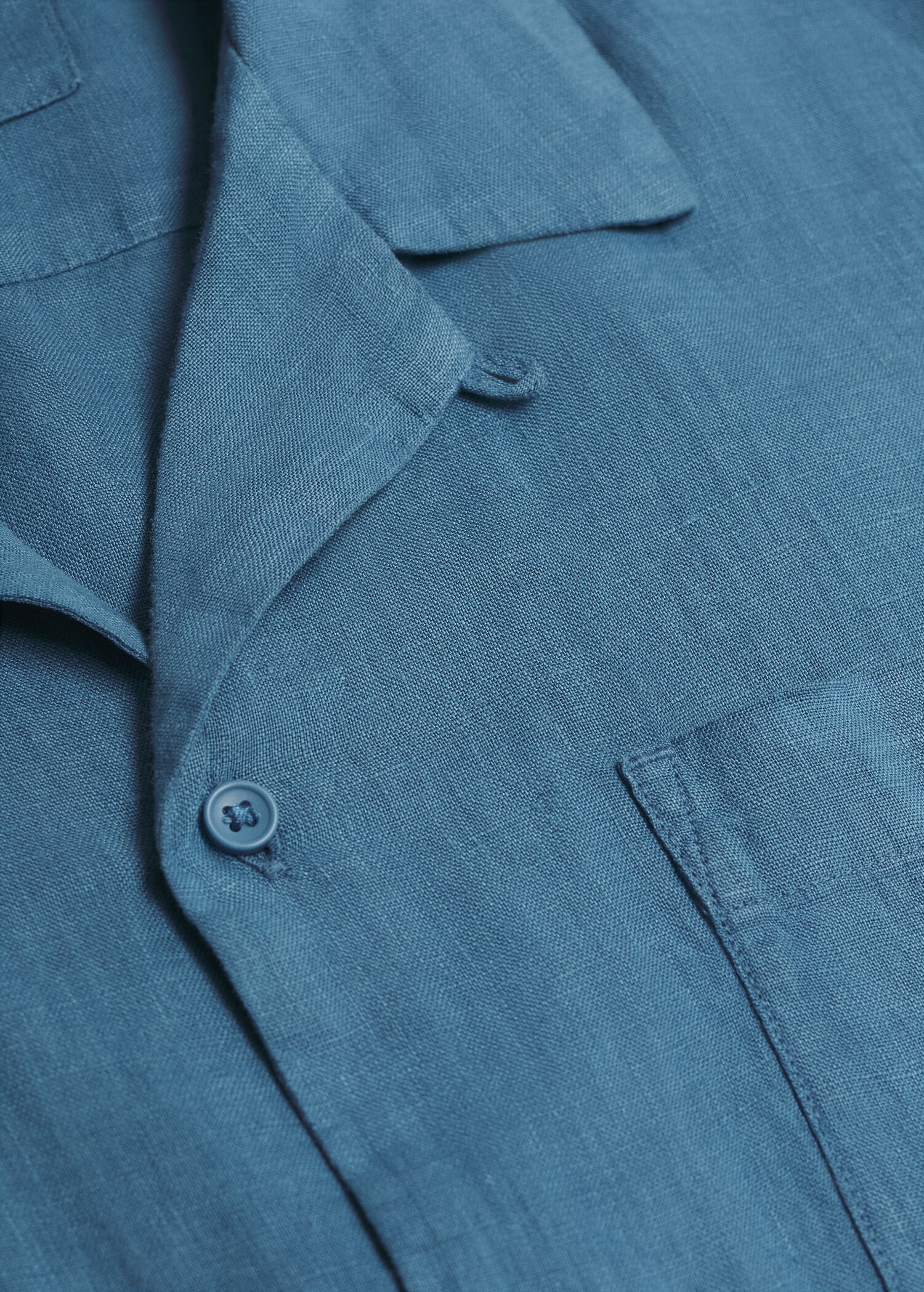 Regular-fit linen bowling shirt - Details of the article 8