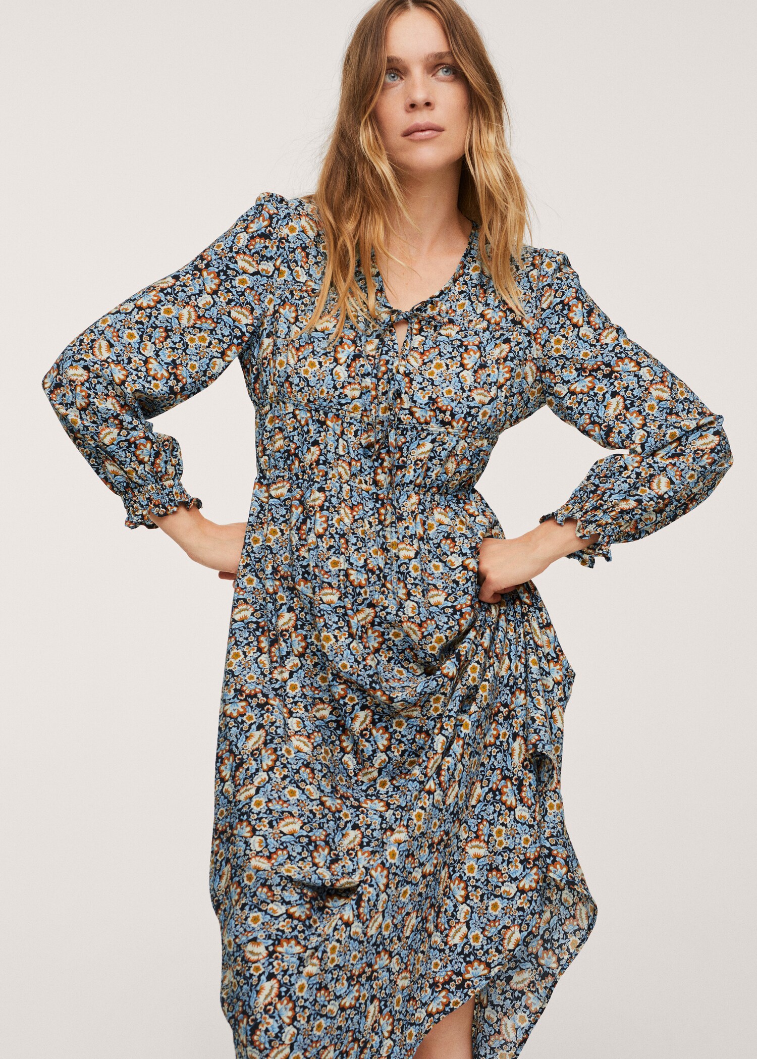 Bow printed dress - Medium plane