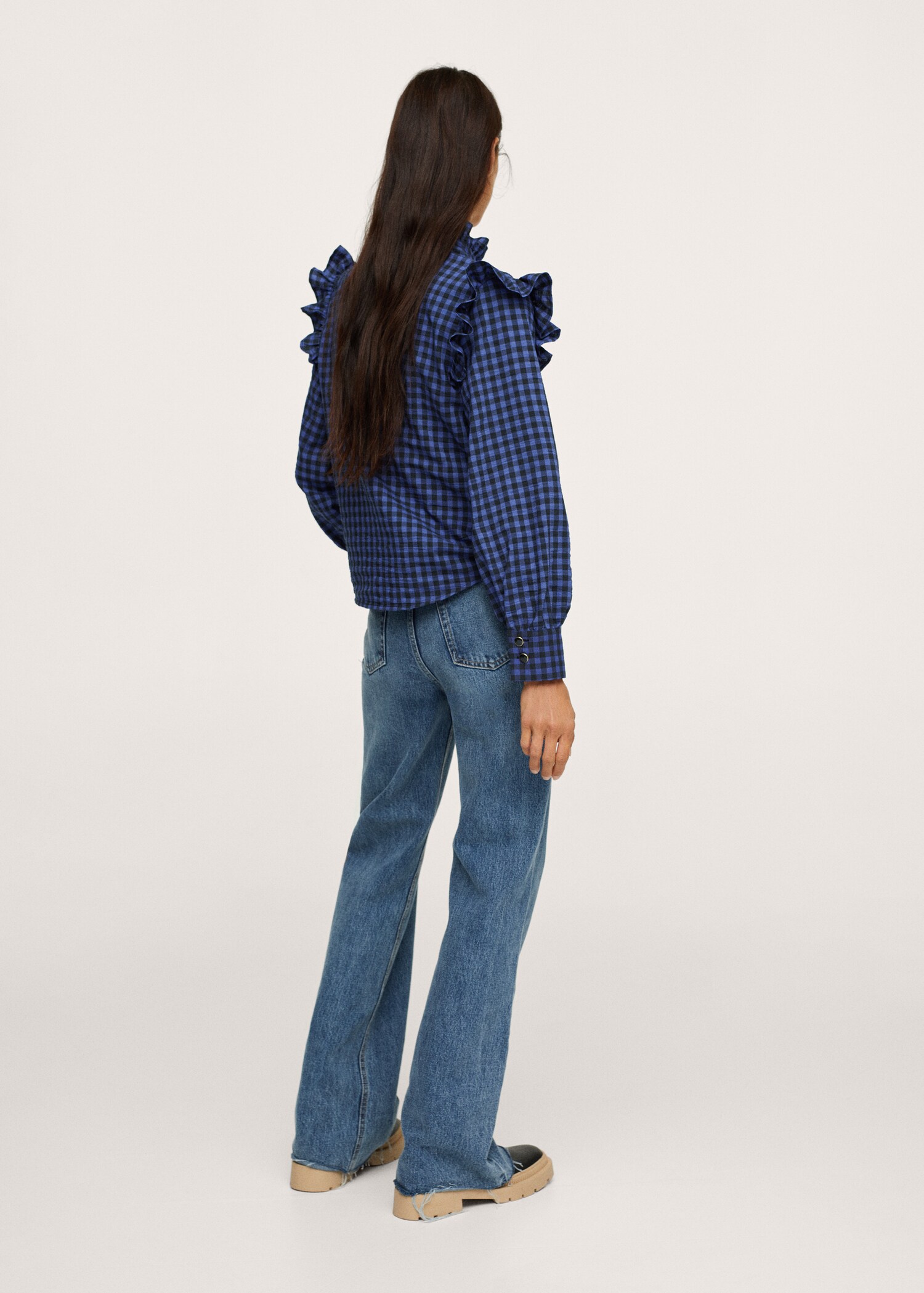 Blusa estampada volantes - Reverso del artículo
