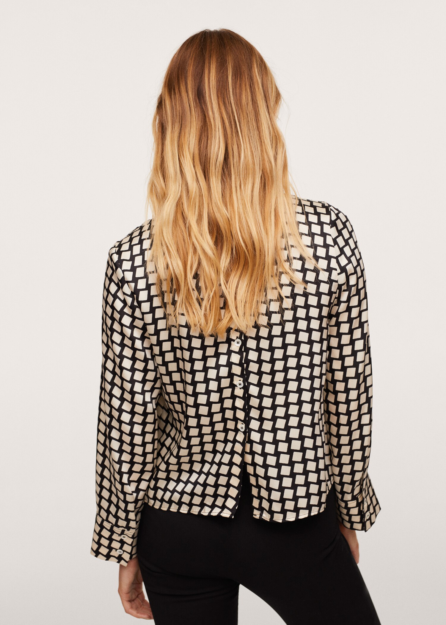 Blusa estampado geométrico - Reverso del artículo