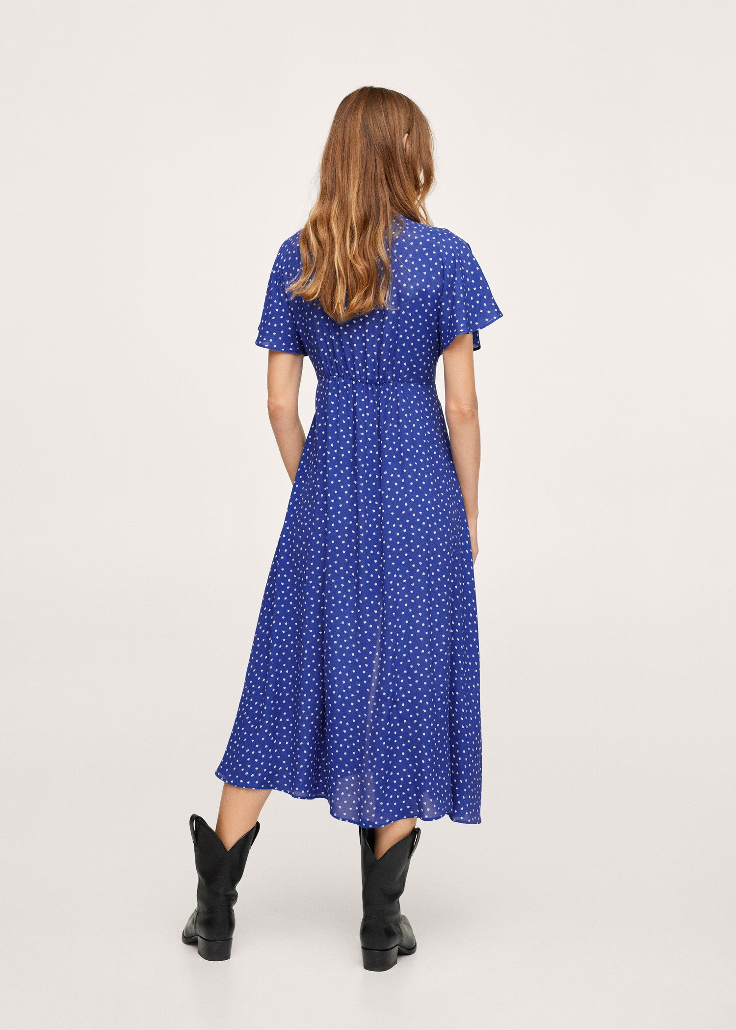 Vestido midi topos - Reverso del artículo