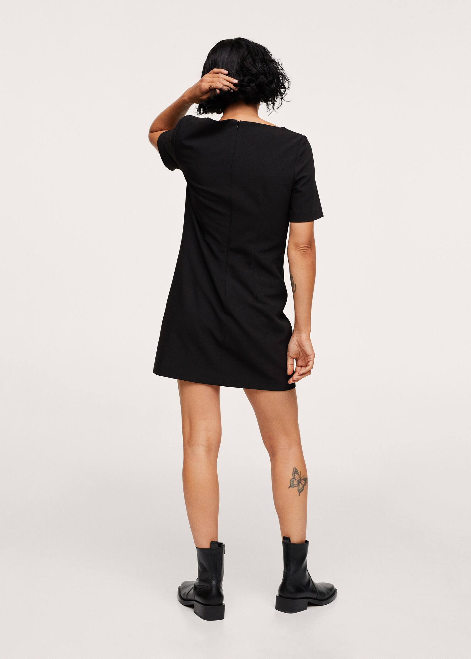 Vestido manga corta - Reverso del artículo