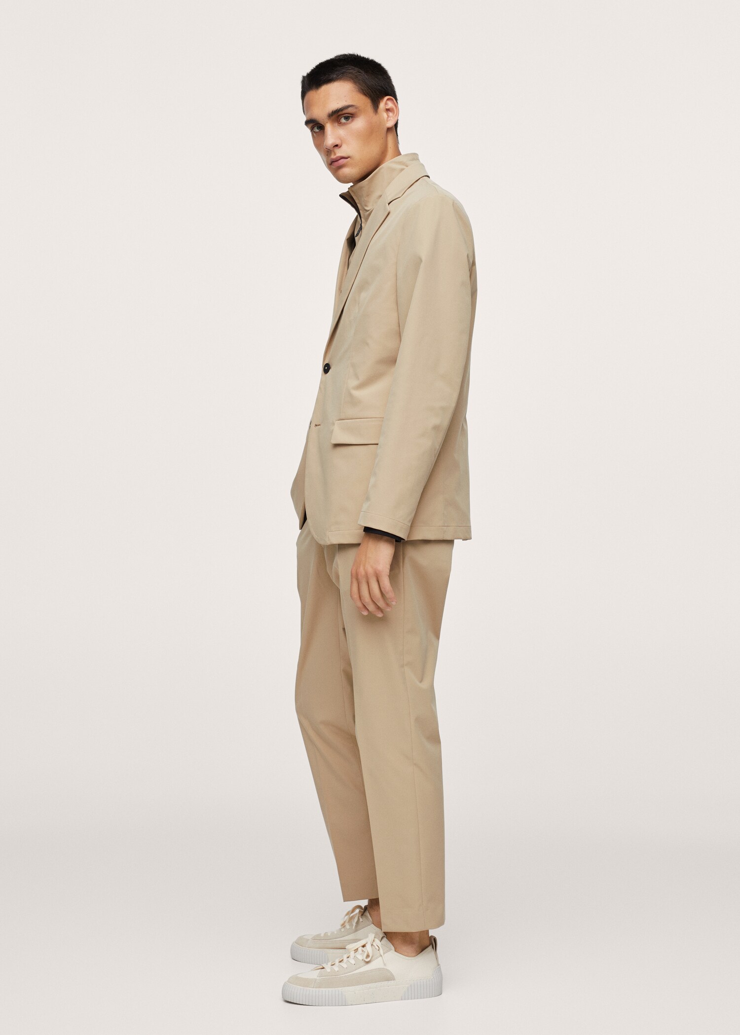 Slim fit technical packable suit blazer - Details of the article 1