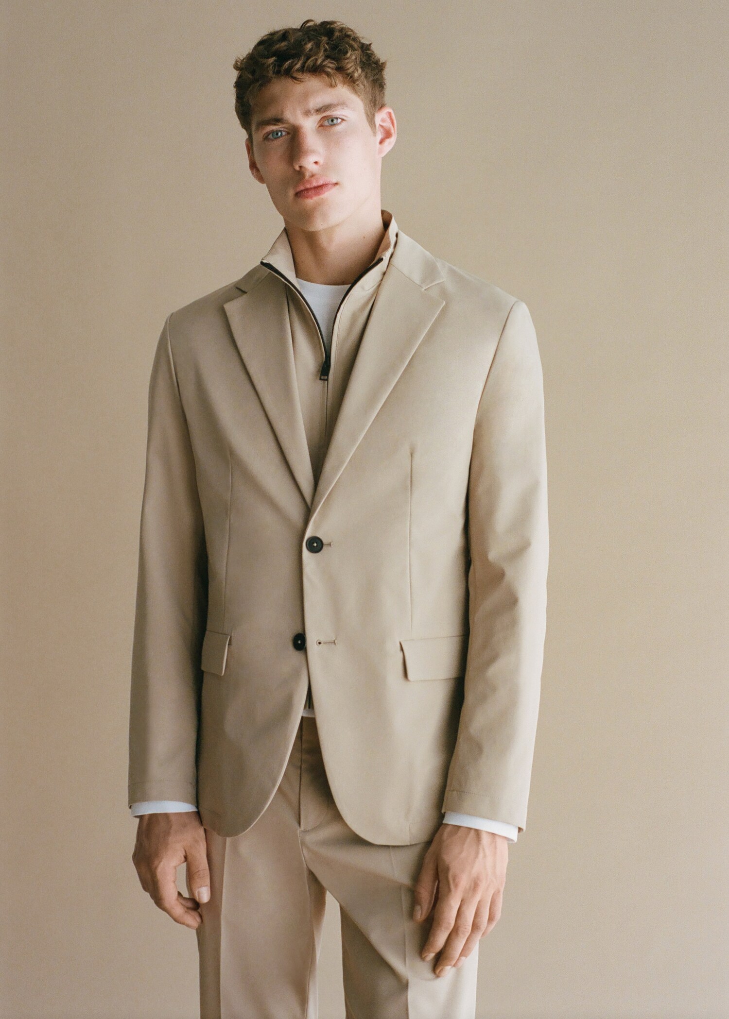 Slim fit technical packable suit blazer - Details of the article 5