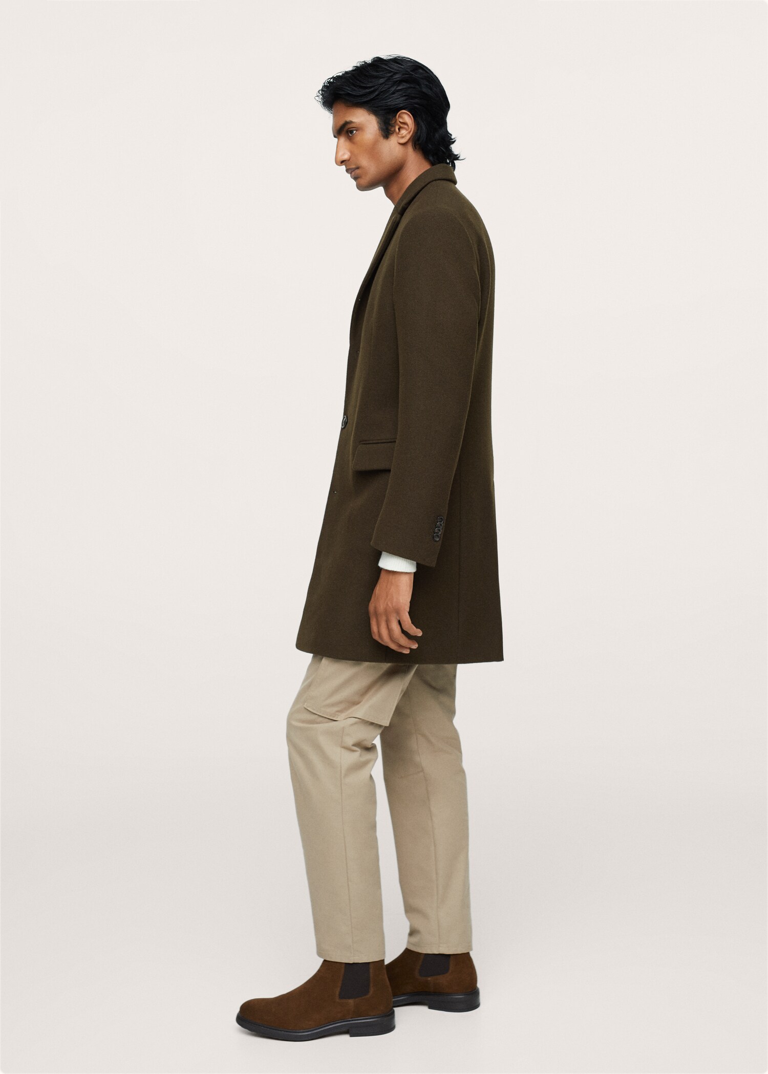 Long recycled wool coat - Details of the article 2